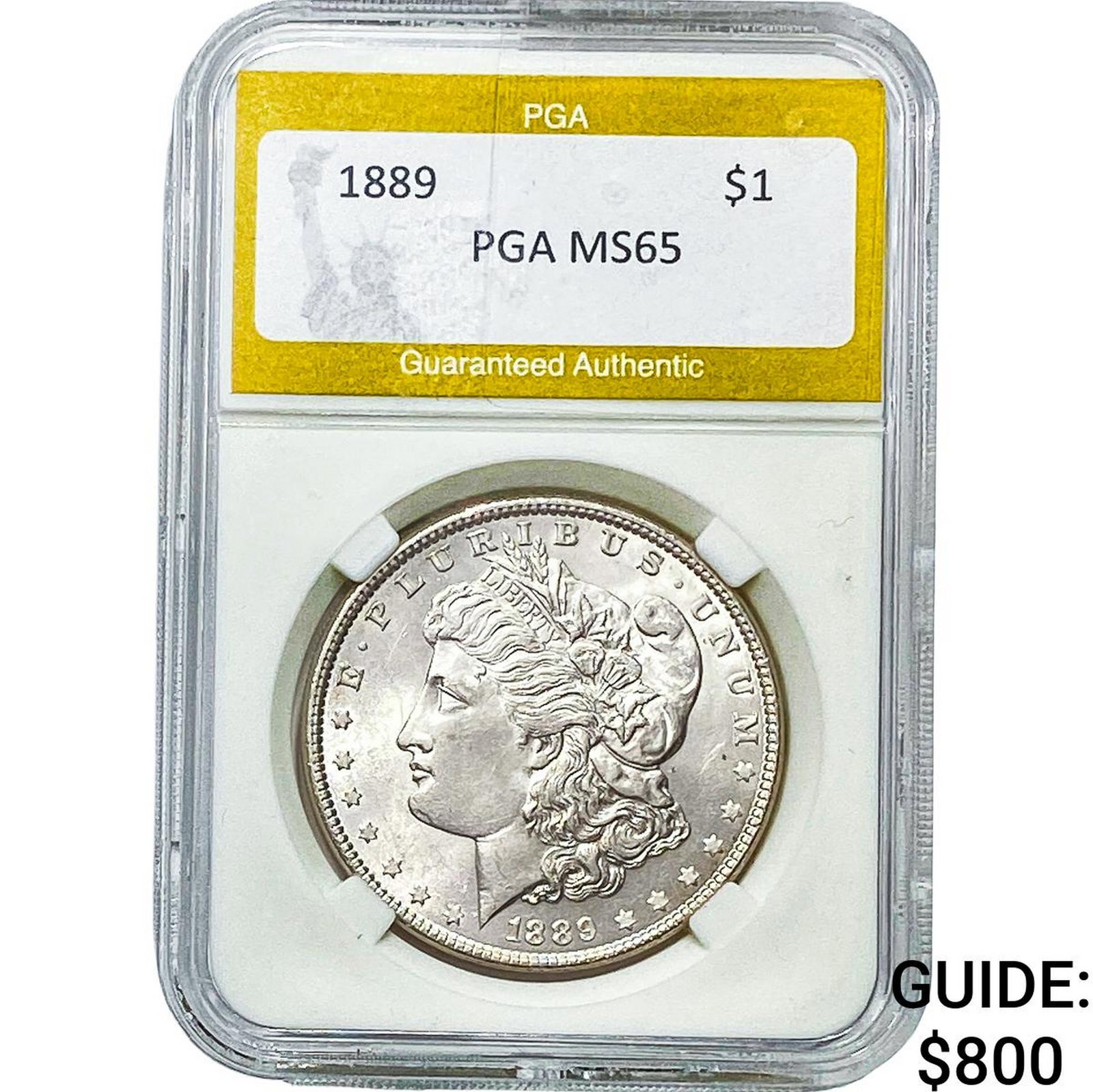 1889 Morgan Silver Dollar PGA MS65: 1889 Morgan Silver Dollar PGA MS65