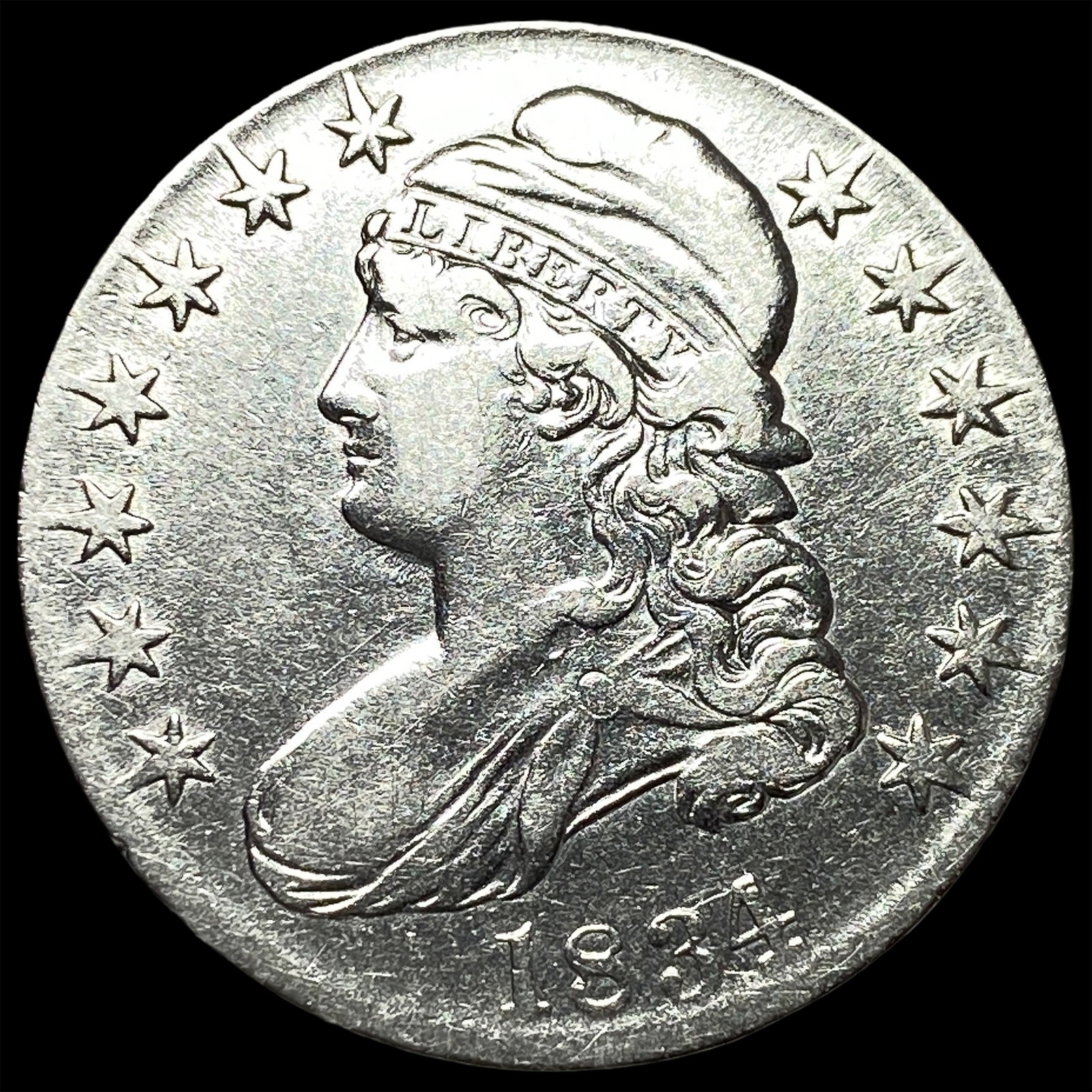 1834 Capped Bust Half Dollar CHOICE AU: 1834 Capped Bust Half Dollar CHOICE AU