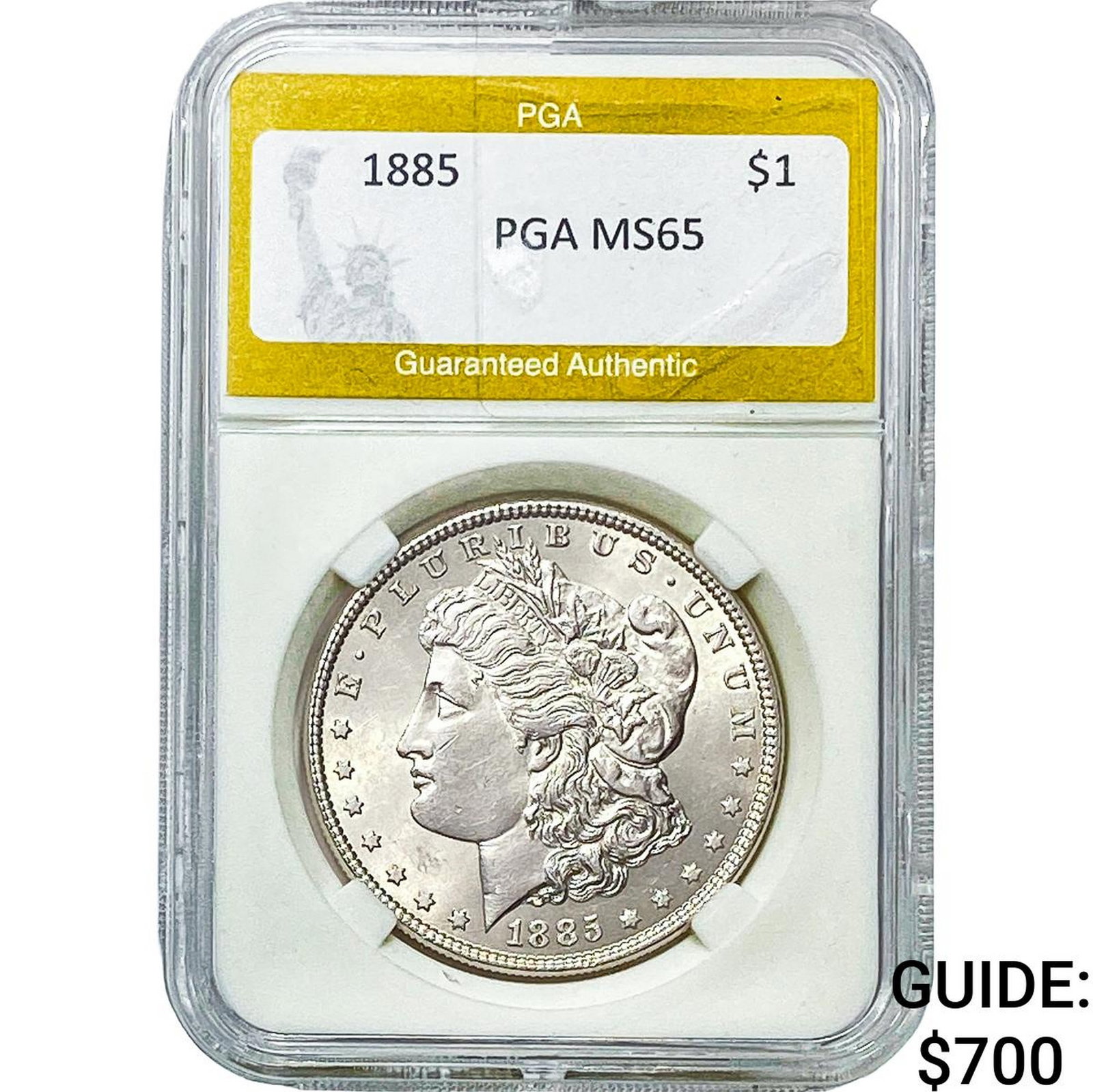 1885 Morgan Silver Dollar PGA MS65: 1885 Morgan Silver Dollar PGA MS65