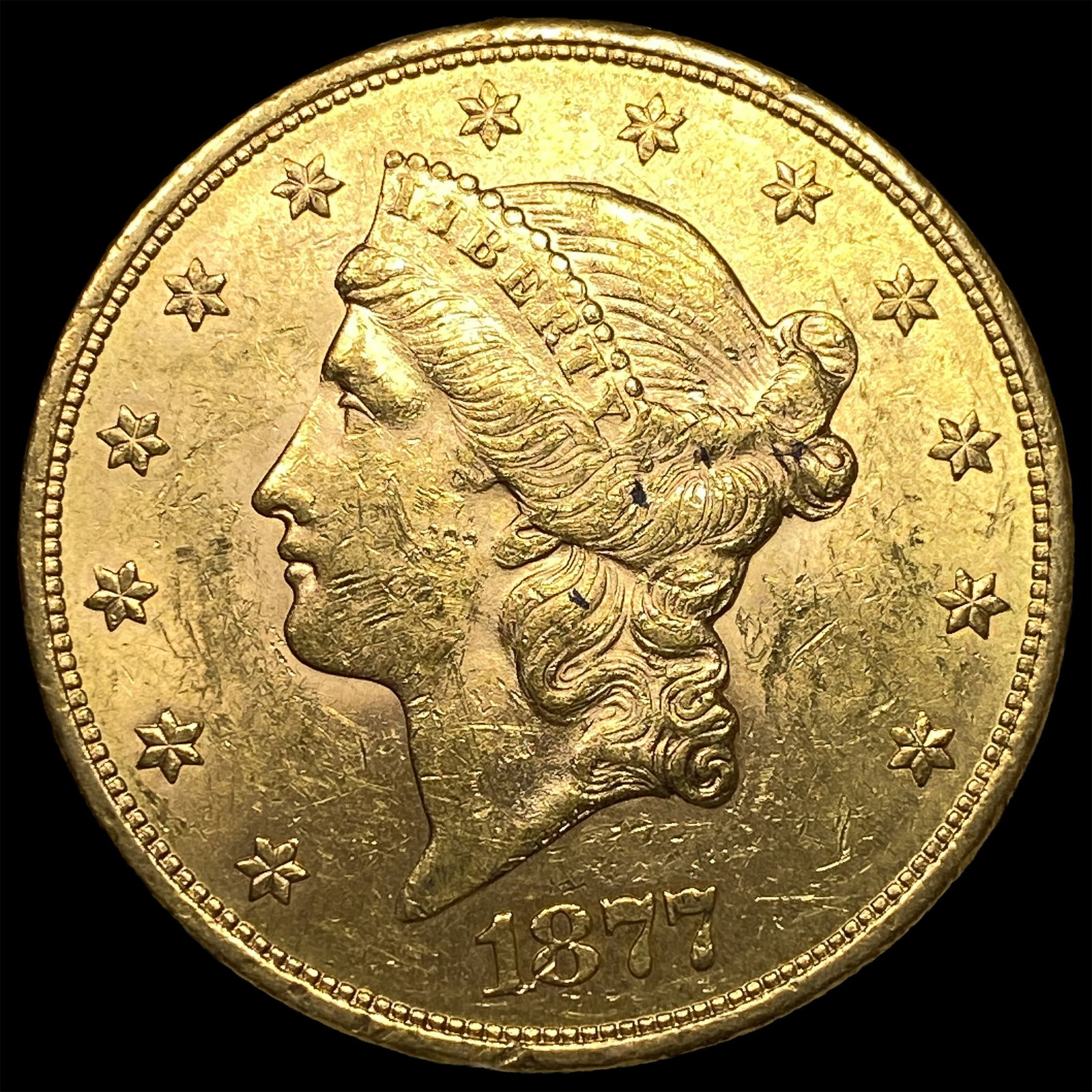 1877-S Liberty Head Gold $20 Double Eagle UNCIRCULATED: 1877-S Liberty Head Gold $20 Double Eagle UNCIRCULATED