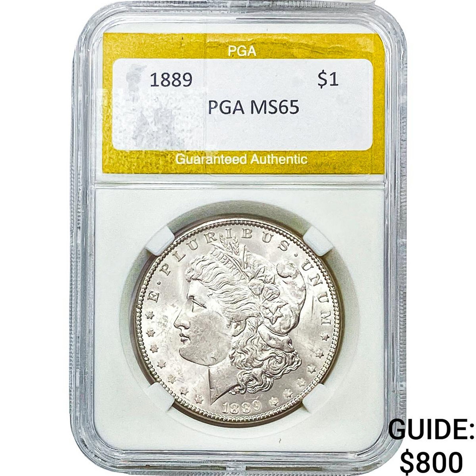 1889 Morgan Silver Dollar PGA MS65: 1889 Morgan Silver Dollar PGA MS65