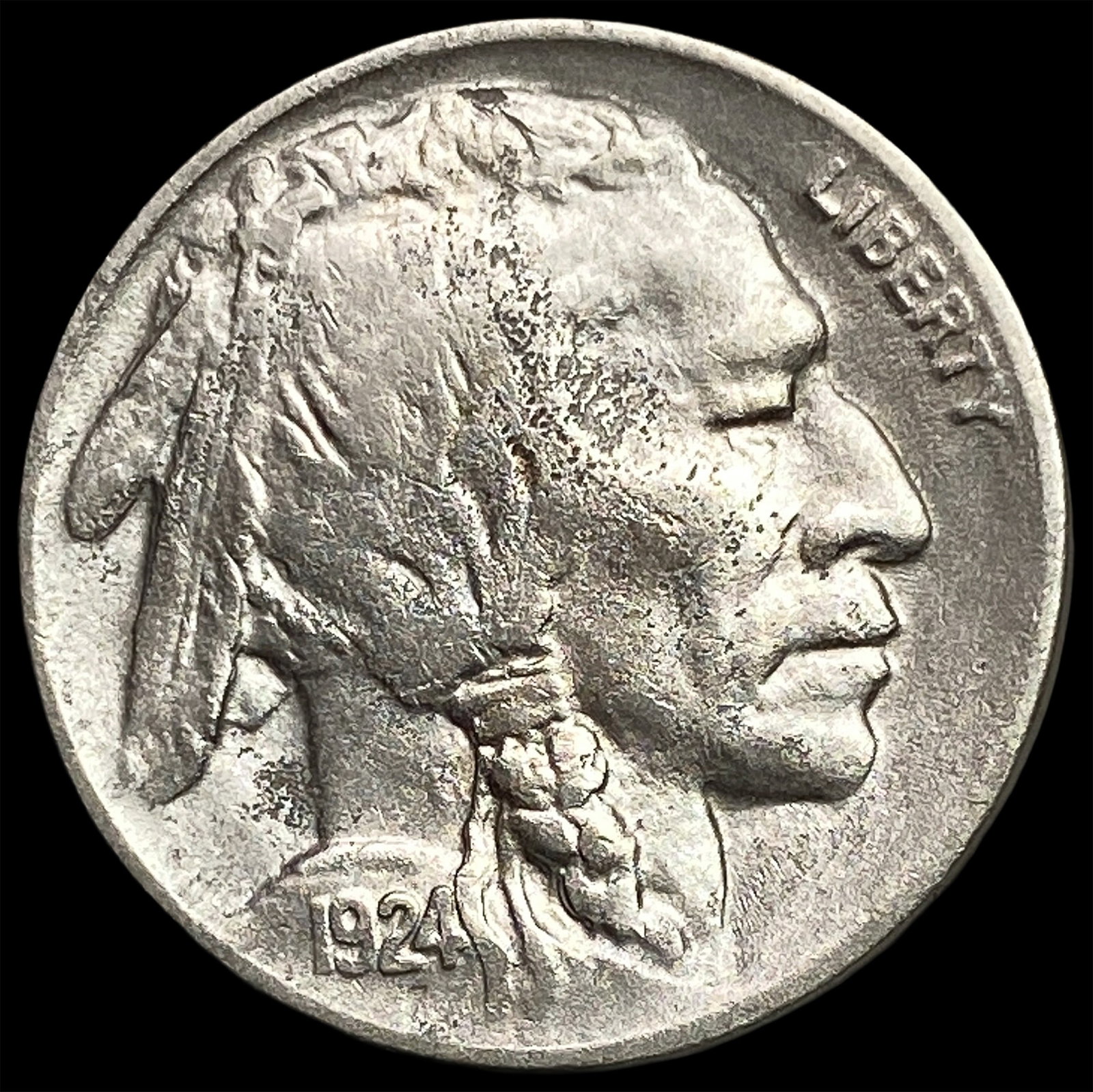 1924-D Buffalo Nickel NEARLY UNCIRCULATED: 1924-D Buffalo Nickel NEARLY UNCIRCULATED
