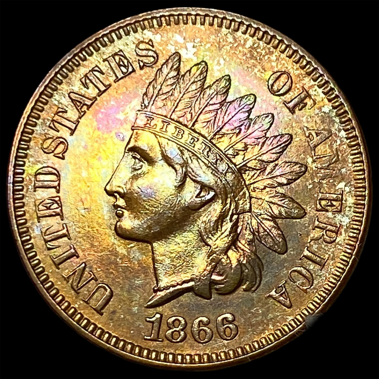 1866 Indian Head Cent UNCIRCULATED: 1866 Indian Head Cent UNCIRCULATED
