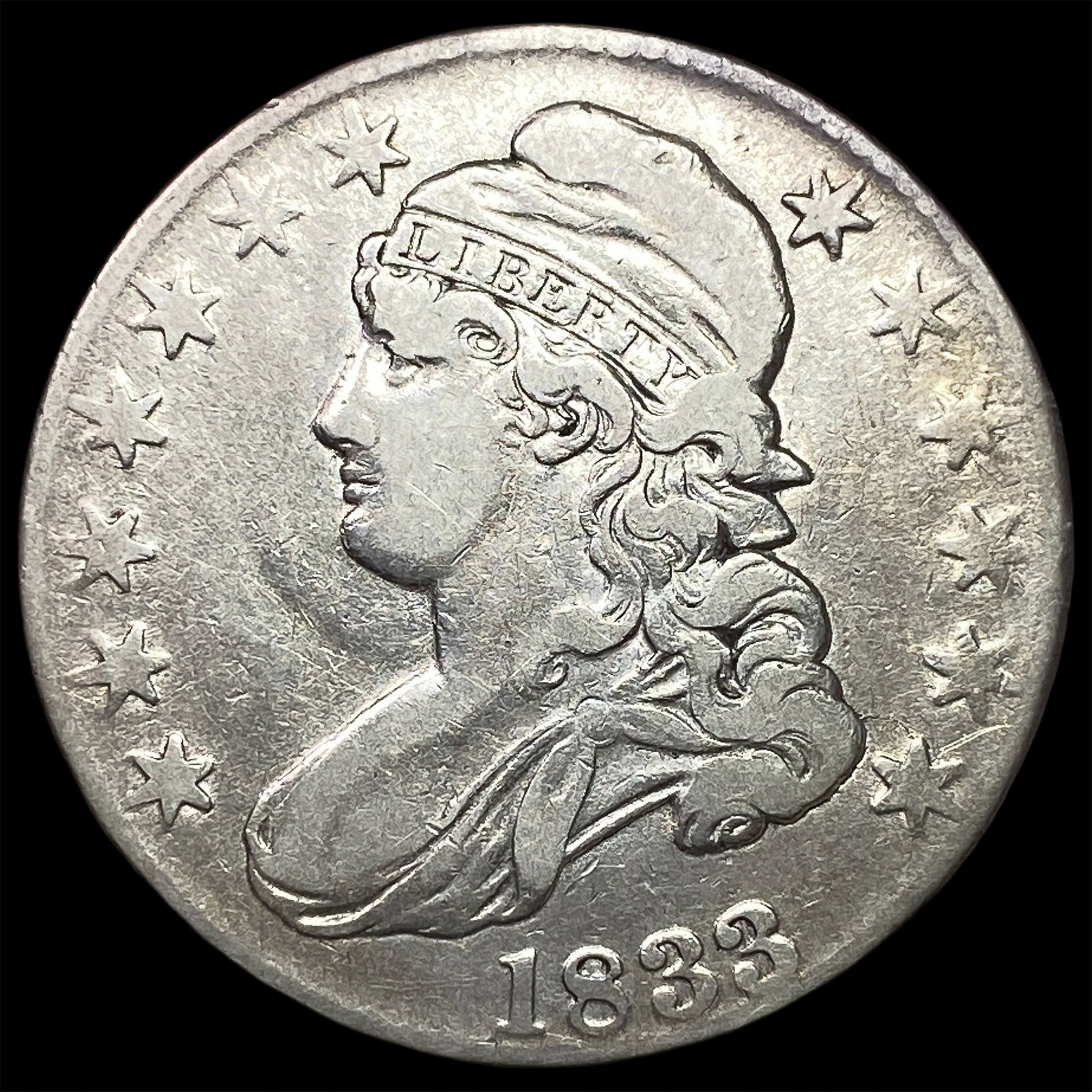 1833 Capped Bust Half Dollar NICELY CIRCULATED (1 of 2)