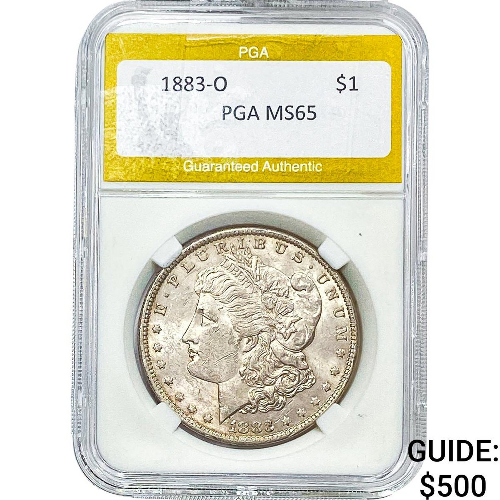 1883-O Morgan Silver Dollar PGA MS65: 1883-O Morgan Silver Dollar PGA MS65