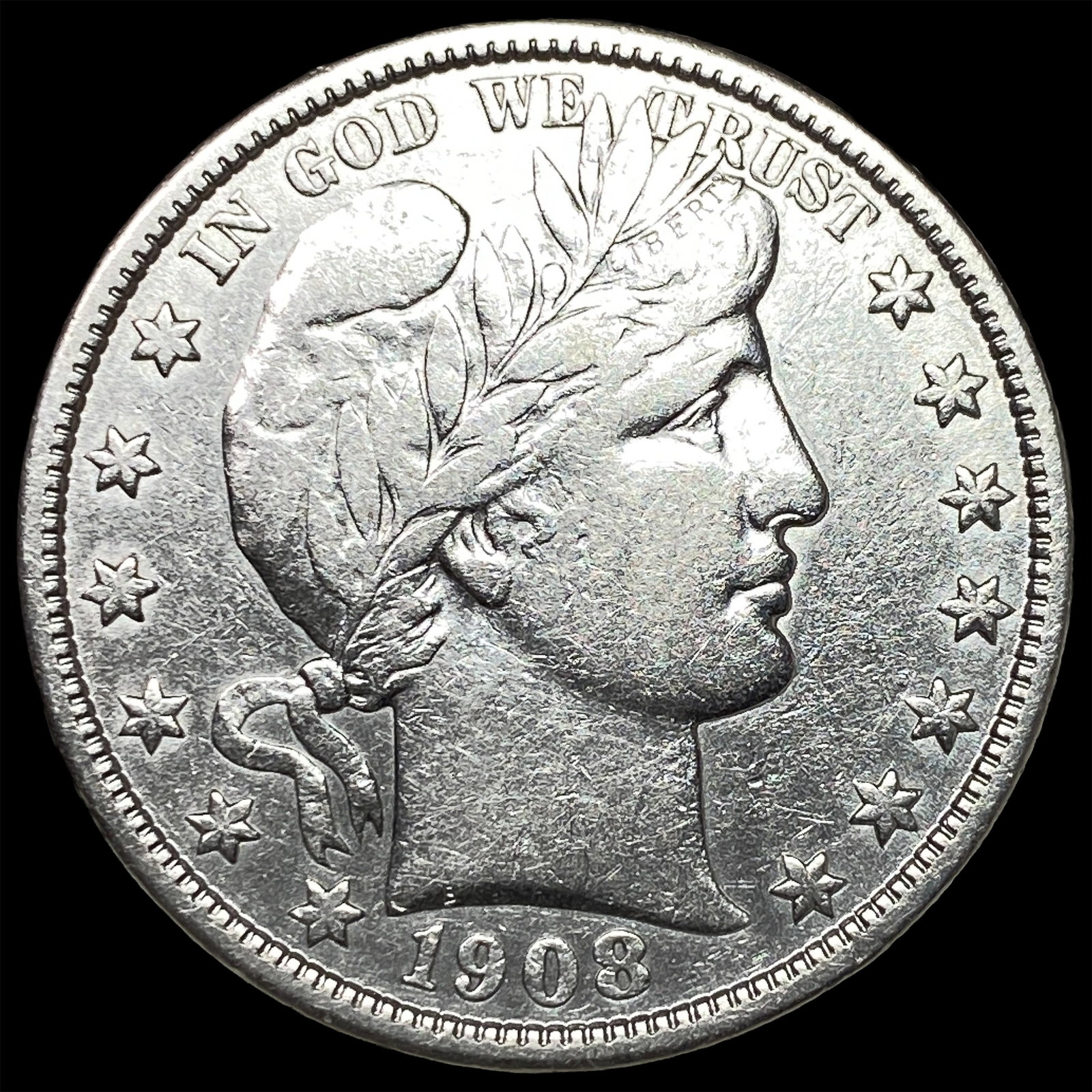 1908 Barber Half Dollar NEARLY UNCIRCULATED (1 of 2)