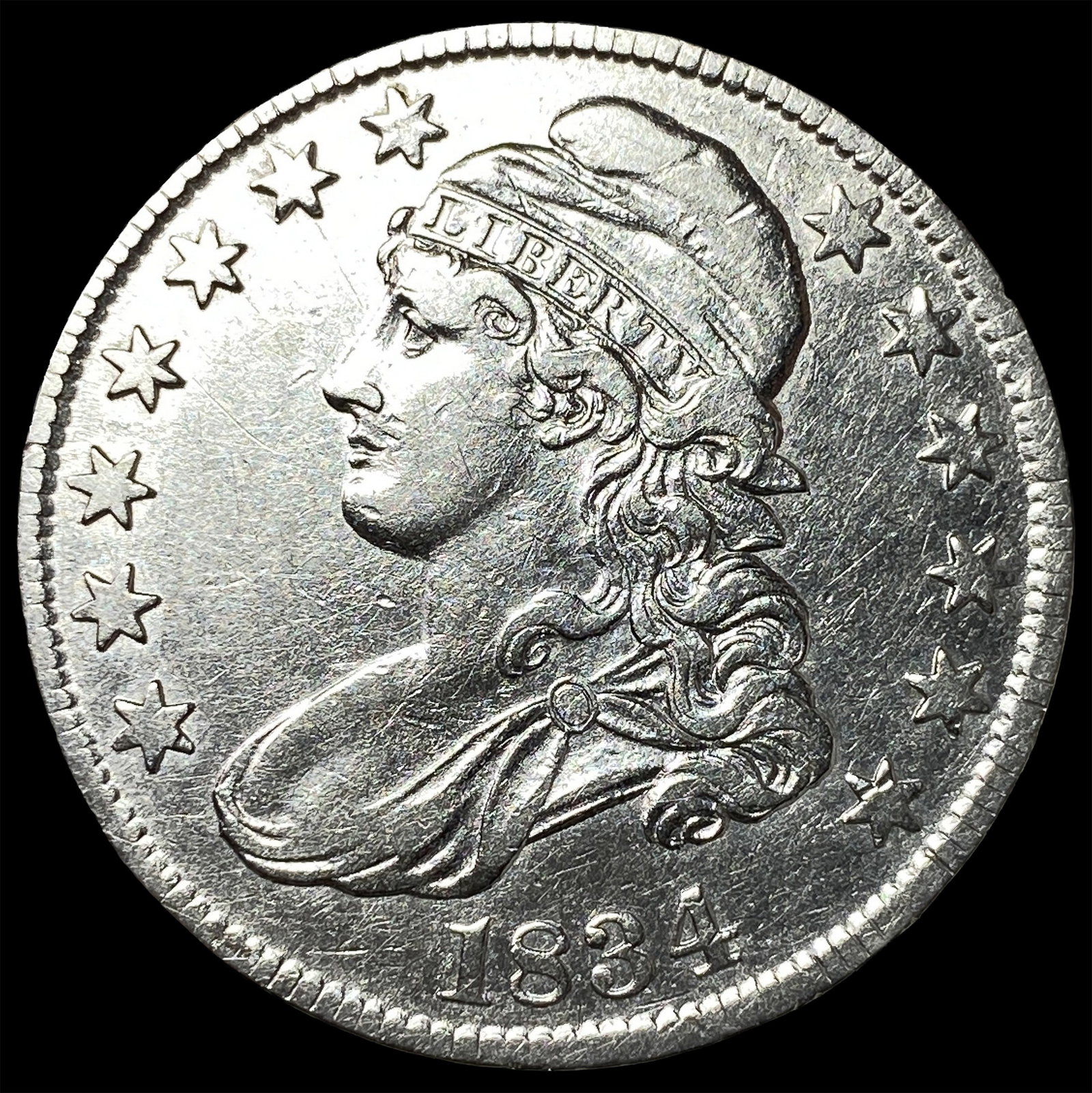 1834 Capped Bust Half Dollar CHOICE AU: 1834 Capped Bust Half Dollar CHOICE AU