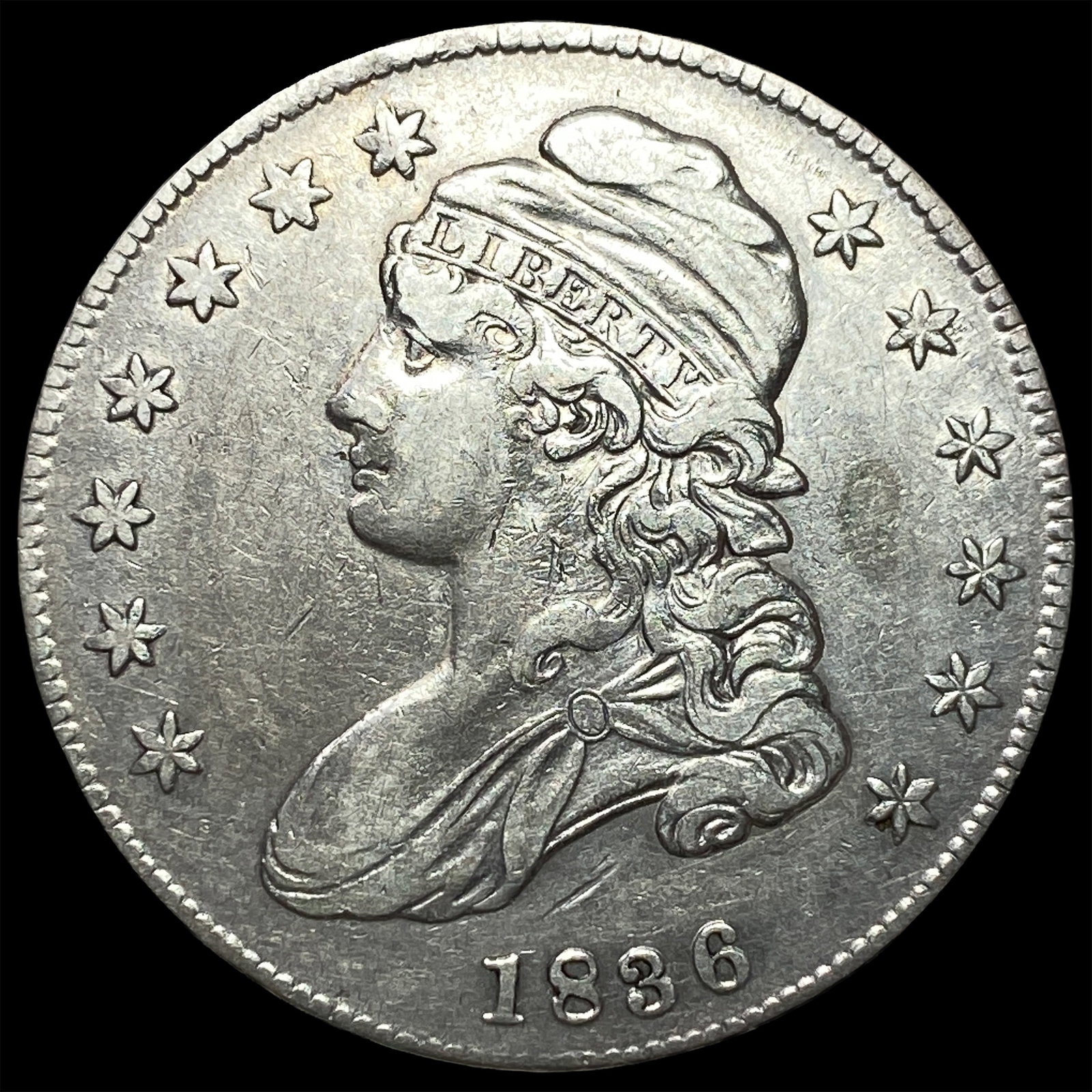 1836 Capped Bust Half Dollar CLOSELY UNCIRCULATED (1 of 2)