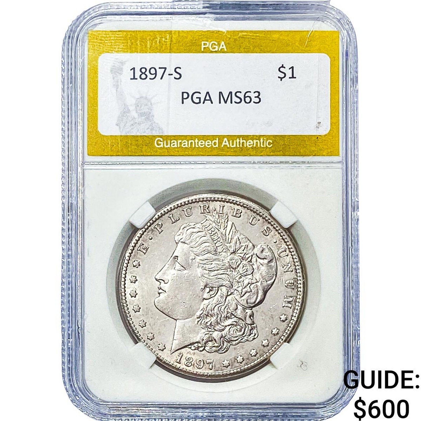 1897-S Morgan Silver Dollar PGA MS63: 1897-S Morgan Silver Dollar PGA MS63