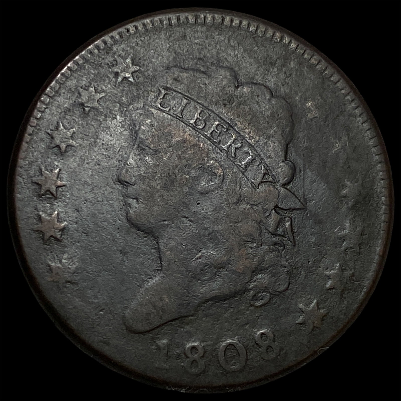 1808 Classic Head Large Cent LIGHTLY CIRCULATED: 1808 Classic Head Large Cent LIGHTLY CIRCULATED