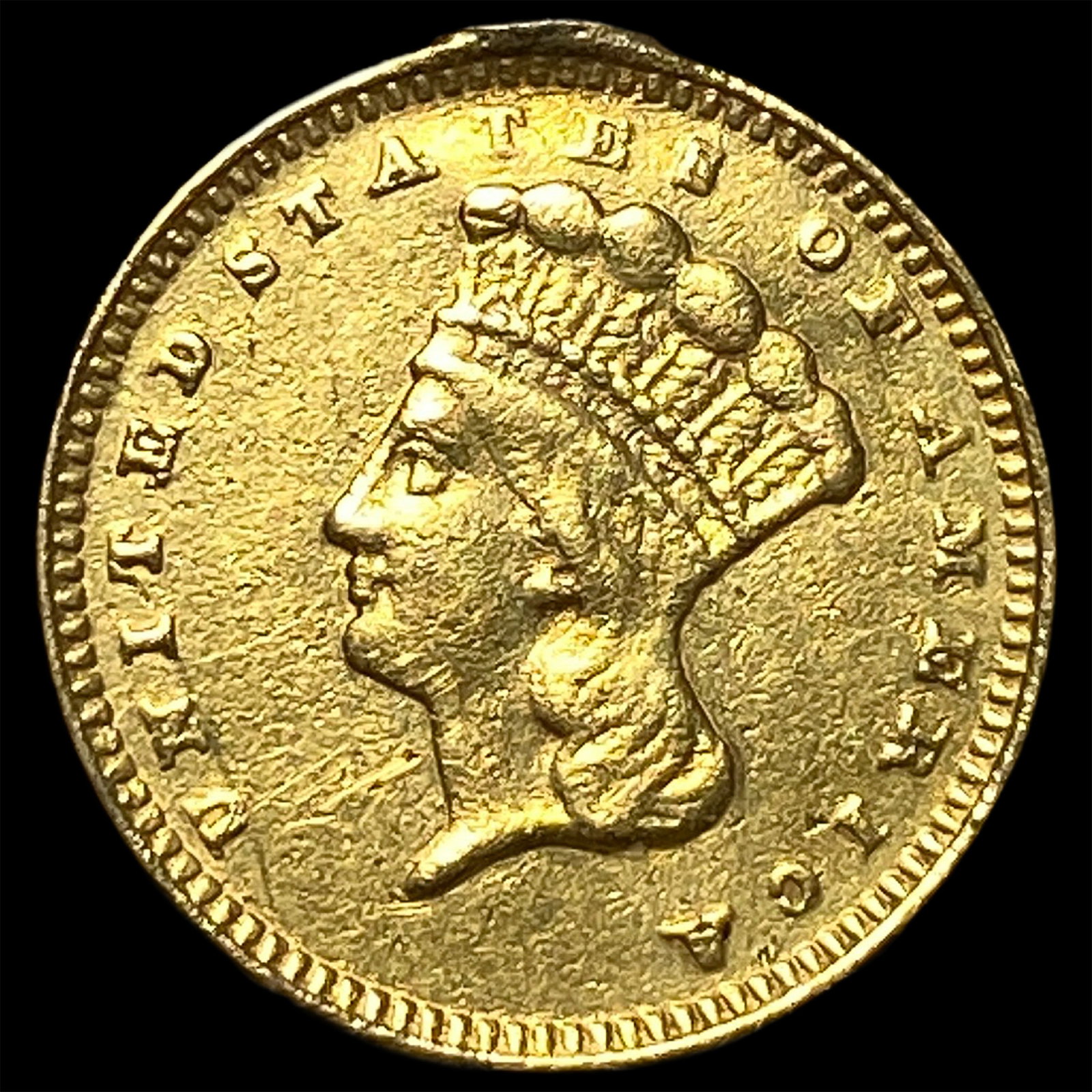1874 Gold $1 Indian Head Type 3 HIGH GRADE: 1874 Gold $1 Indian Head Type 3 HIGH GRADE