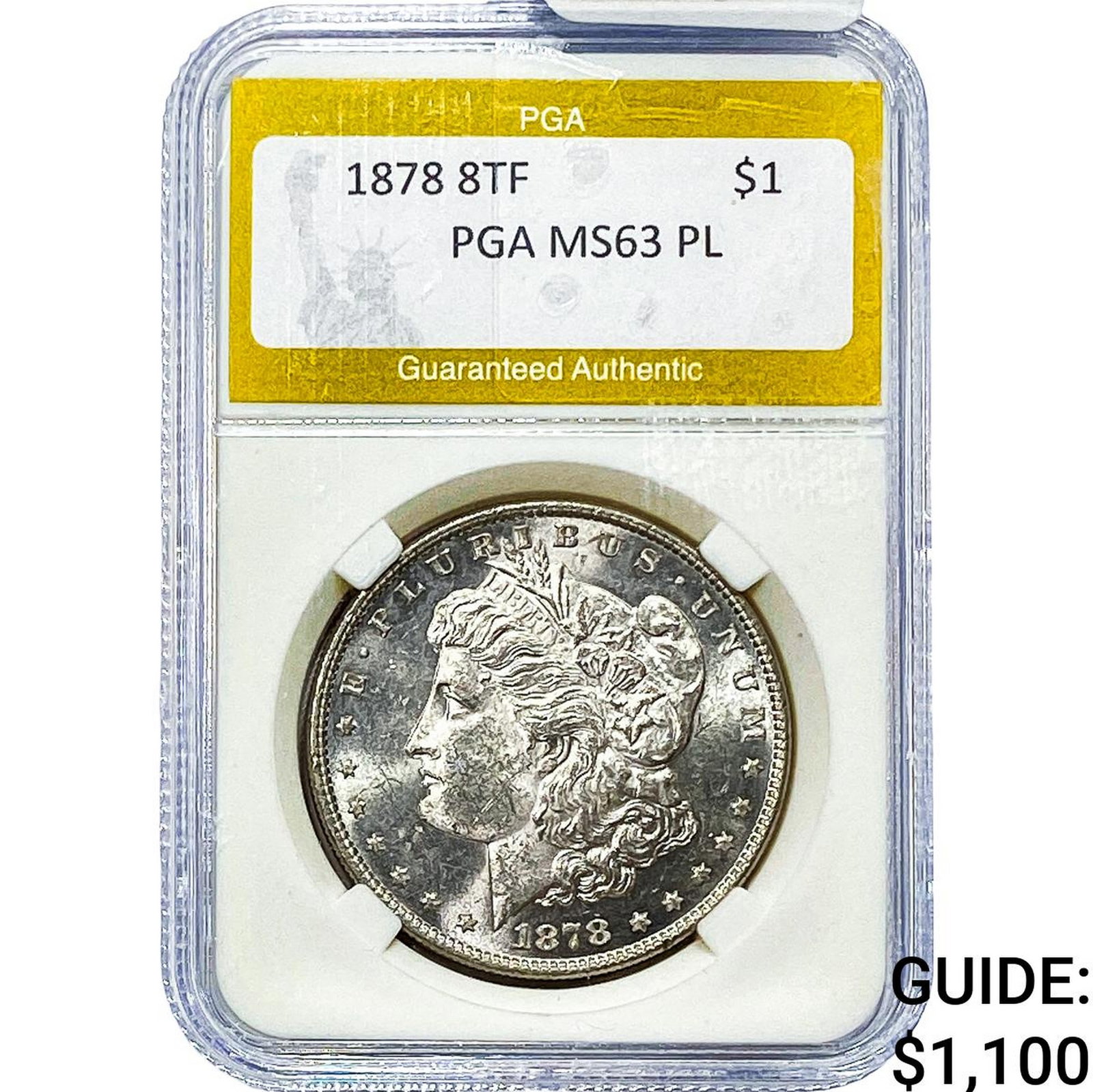 1878 Morgan Silver Dollar PGA MS63 PL: 1878 Morgan Silver Dollar PGA MS63 PL
