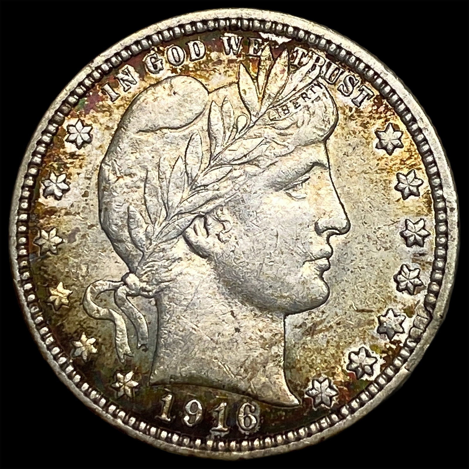 1916 Barber Silver Quarter CLOSELY UNCIRCULATED: 1916 Barber Silver Quarter CLOSELY UNCIRCULATED