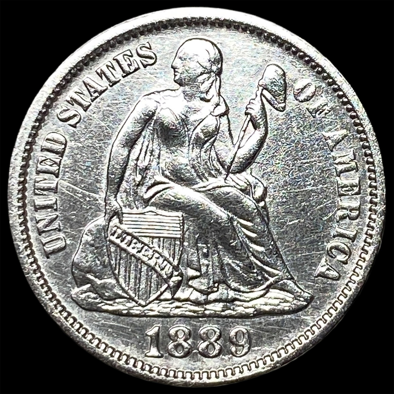 1889 Seated Liberty Dime UNCIRCULATED: 1889 Seated Liberty Dime UNCIRCULATED