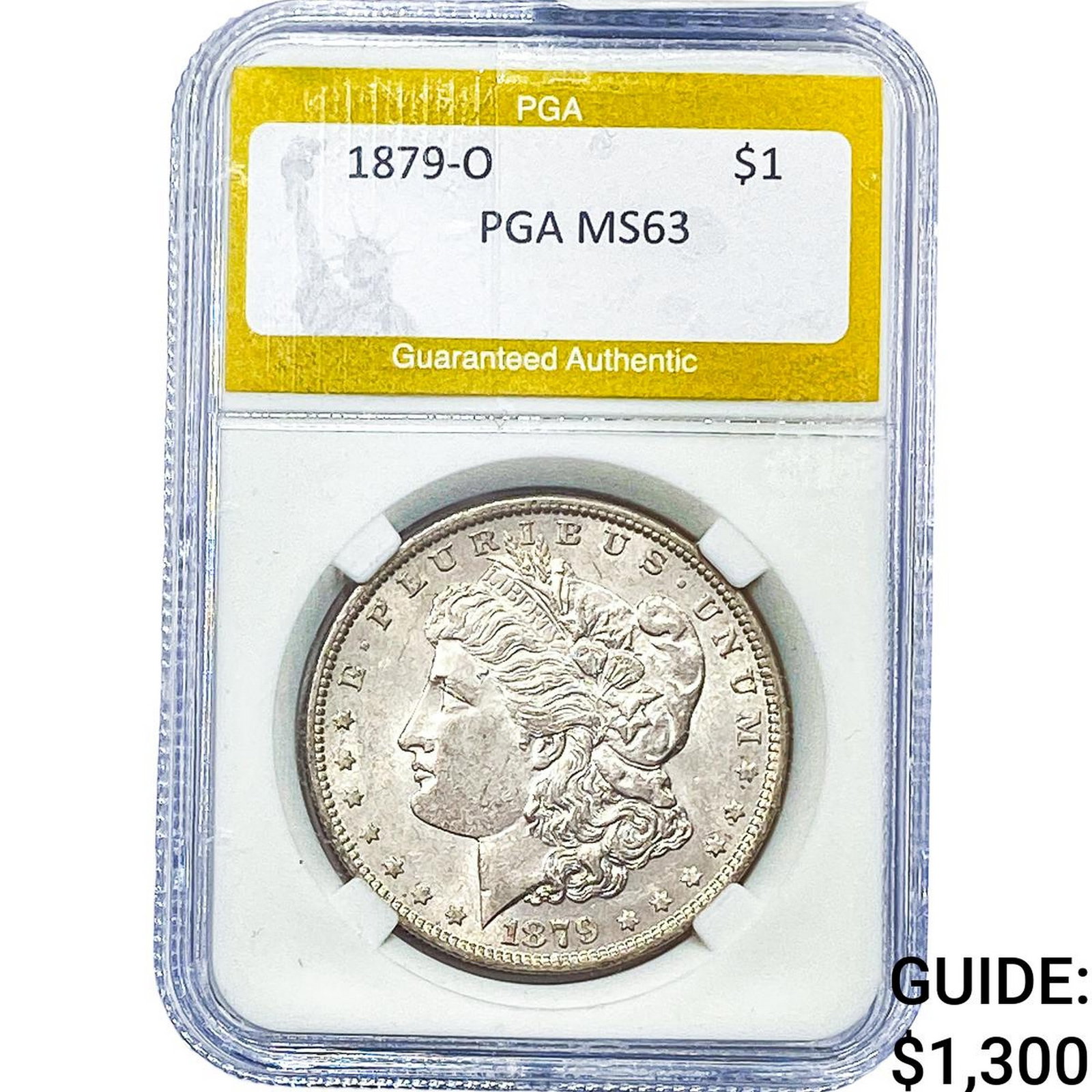 1879-O Morgan Silver Dollar PGA MS63: 1879-O Morgan Silver Dollar PGA MS63
