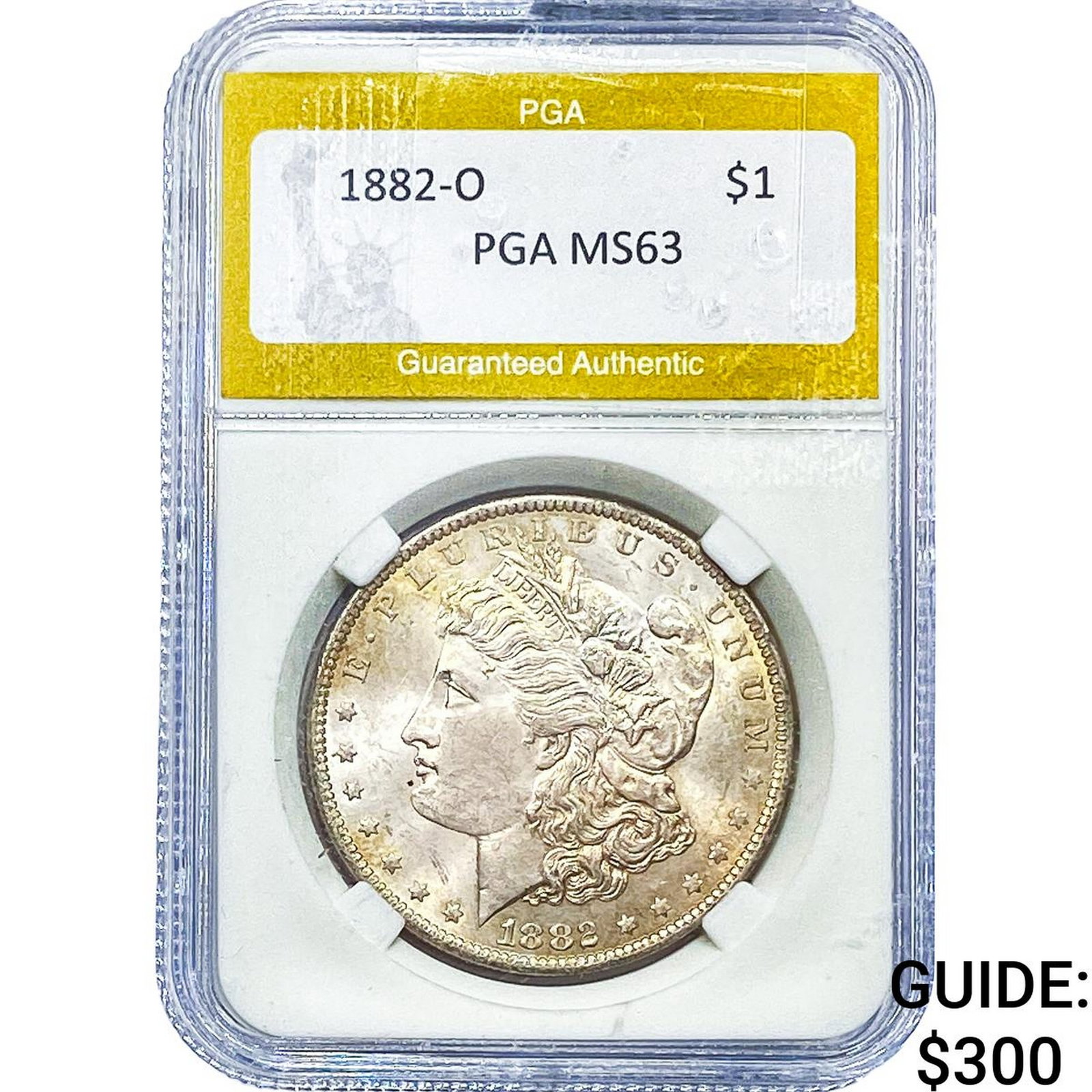 1882-O Morgan Silver Dollar PGA MS63: 1882-O Morgan Silver Dollar PGA MS63