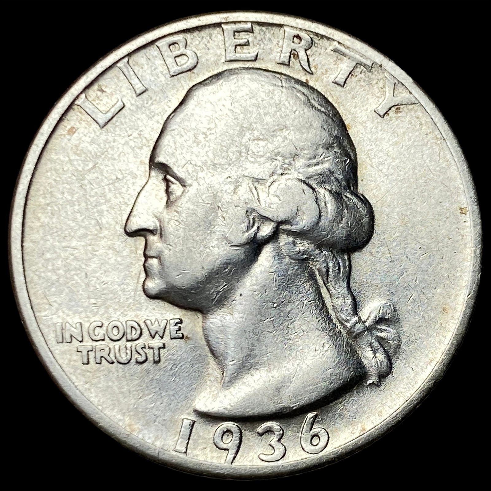 1936-D Silver Washington Quarter CLOSELY UNCIRCULATED: 1936-D Silver Washington Quarter CLOSELY UNCIRCULATED