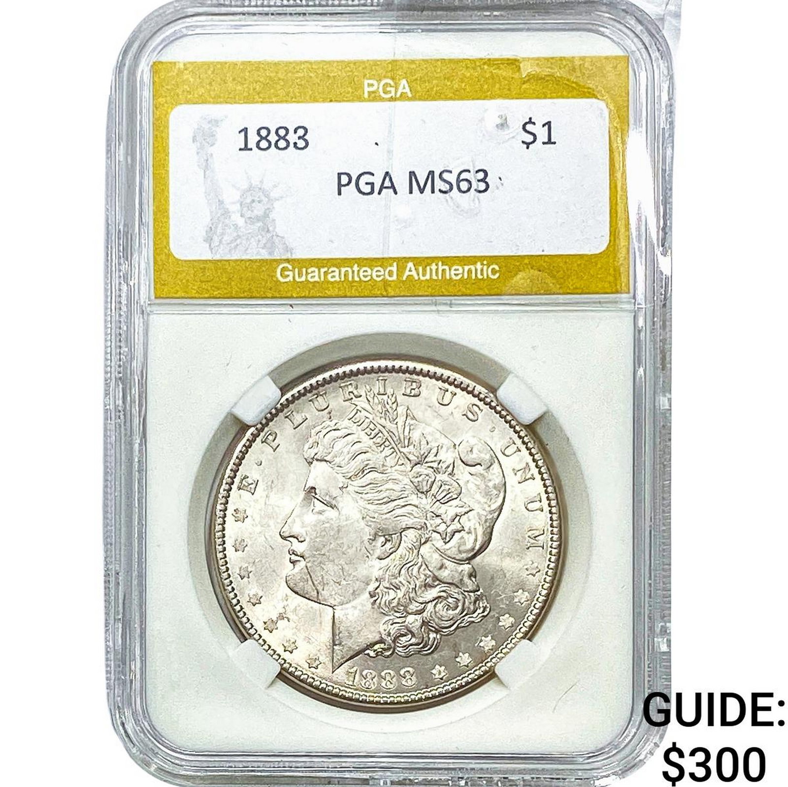 1883 Morgan Silver Dollar PGA MS63: 1883 Morgan Silver Dollar PGA MS63