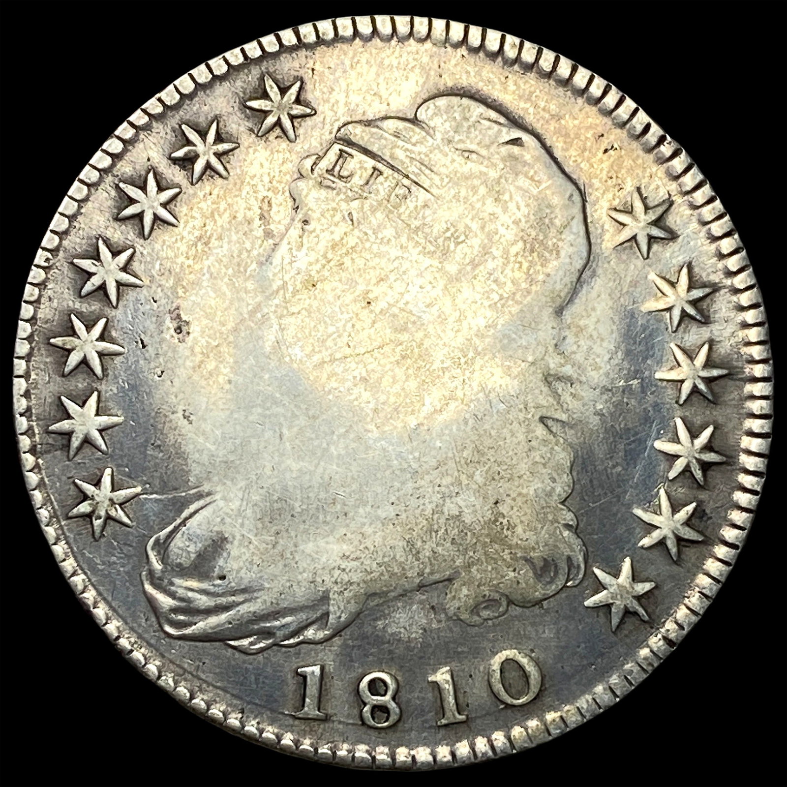 1810 Capped Bust Half Dollar NICELY CIRCULATED: 1810 Capped Bust Half Dollar NICELY CIRCULATED