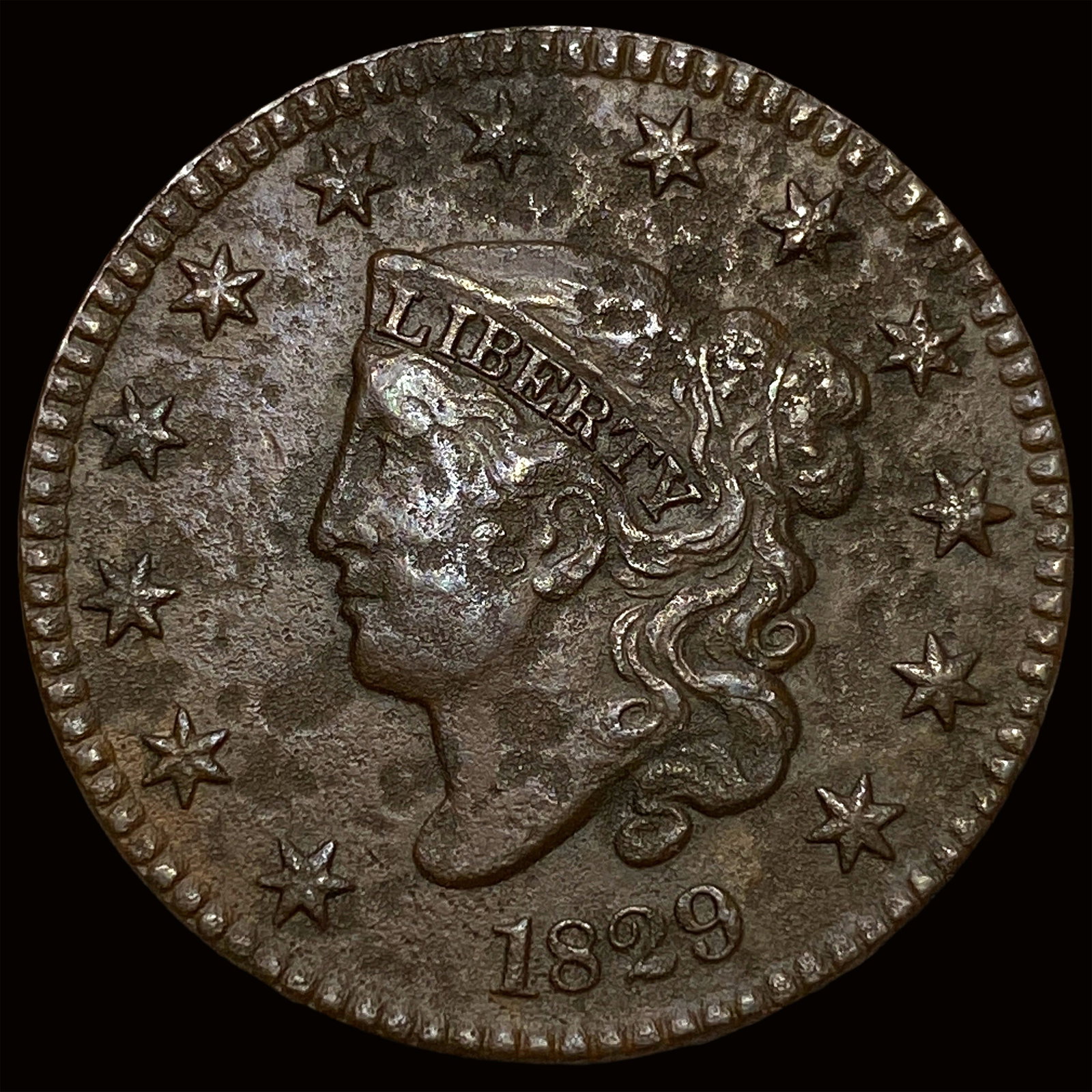 1829 Coronet Head Large Cent LIGHTLY CIRCULATED: 1829 Coronet Head Large Cent LIGHTLY CIRCULATED