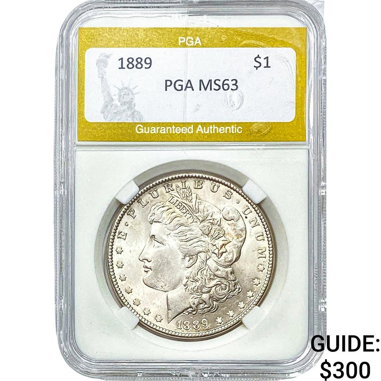 1889 Morgan Silver Dollar PGA MS63: 1889 Morgan Silver Dollar PGA MS63