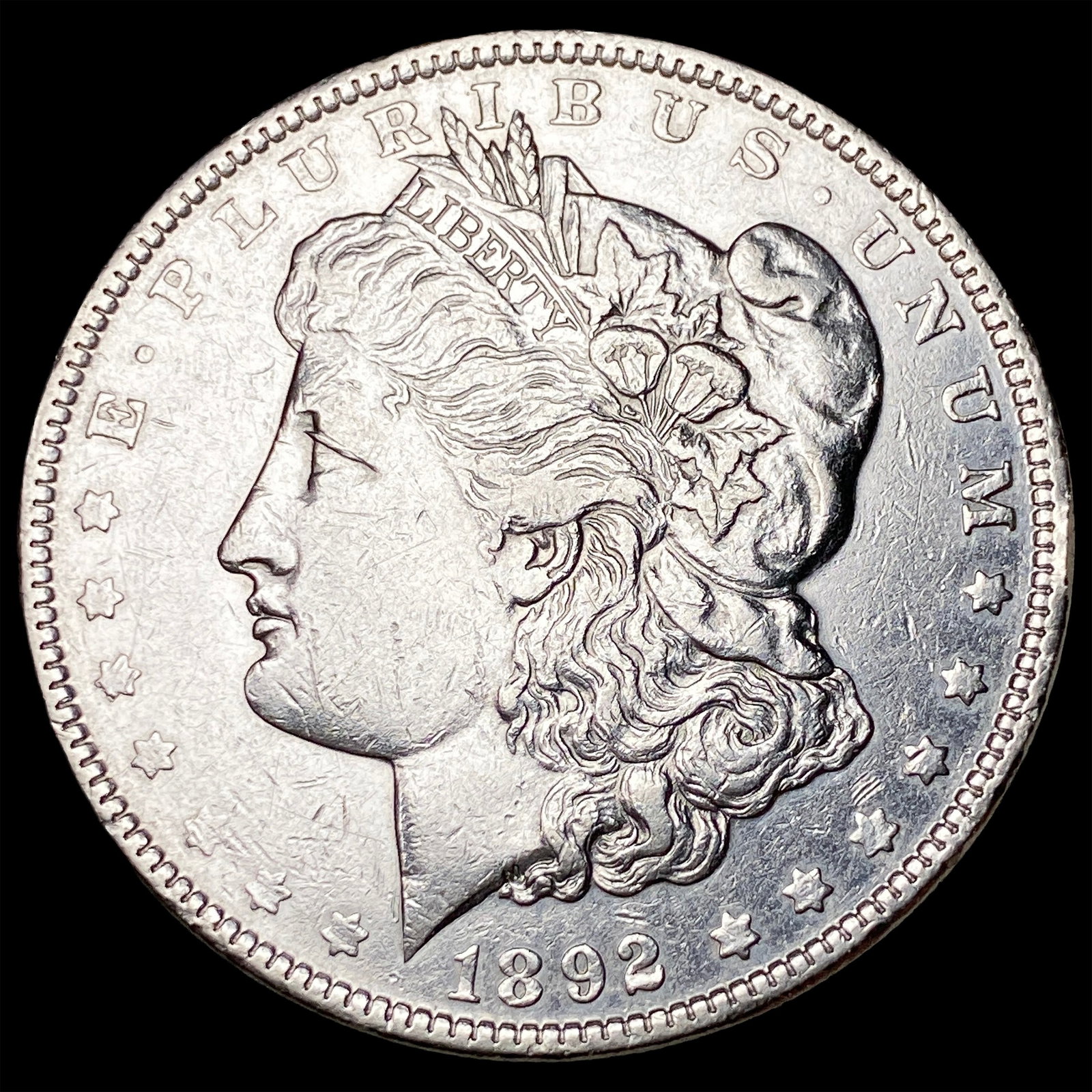1892 Morgan Silver Dollar CHOICE AU: 1892 Morgan Silver Dollar CHOICE AU