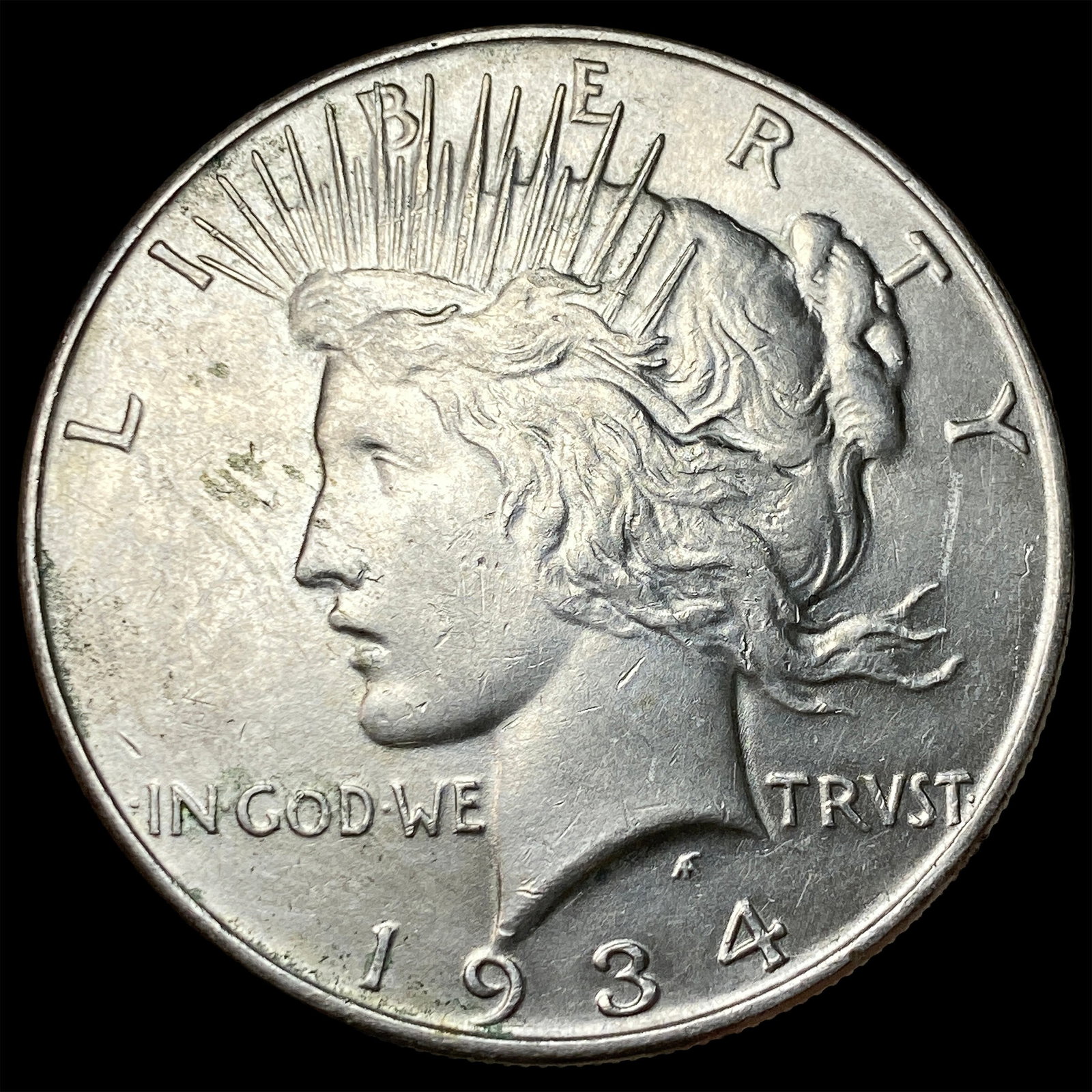 1934 Peace Silver Dollar CHOICE AU: 1934 Peace Silver Dollar CHOICE AU