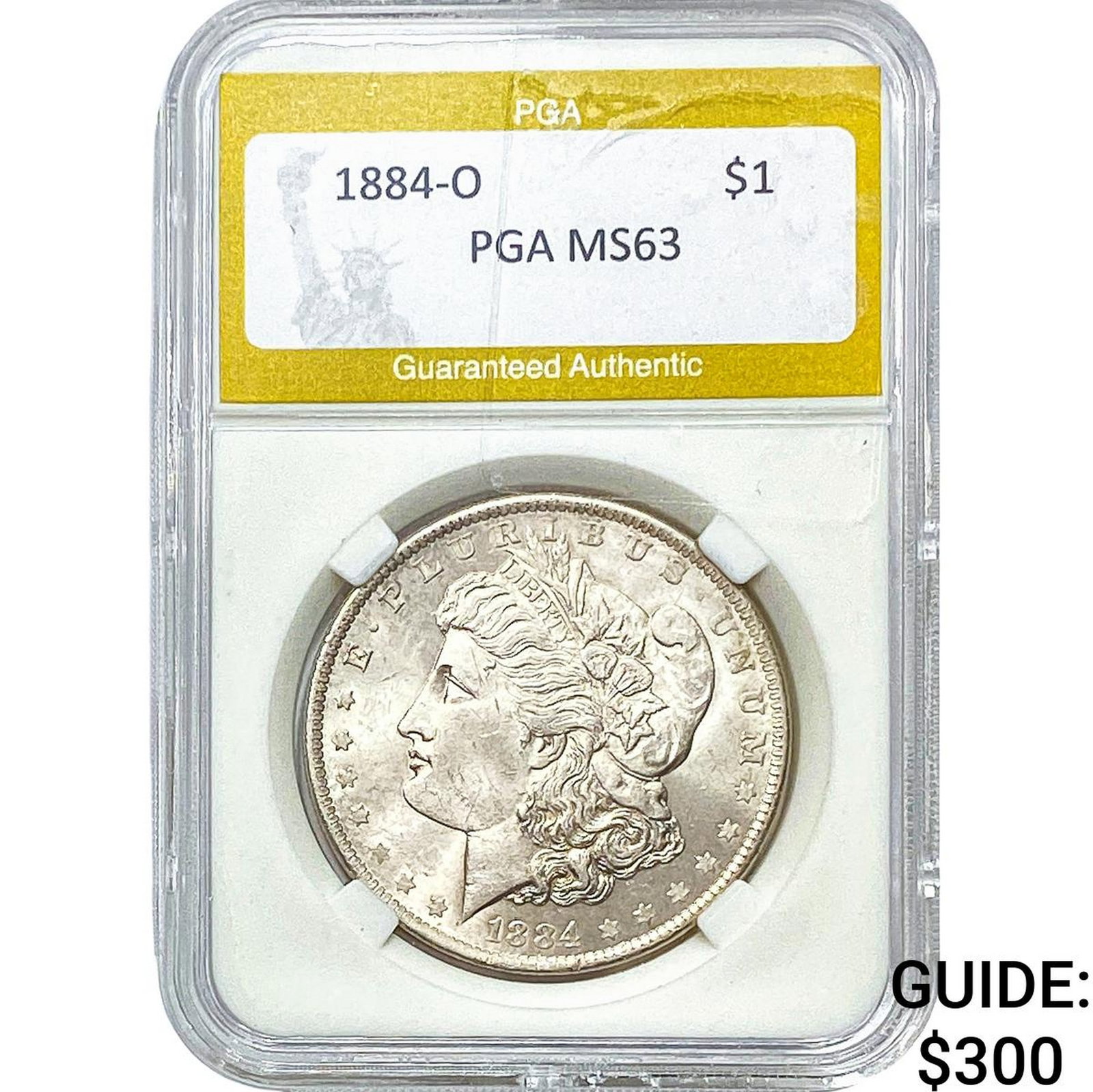 1884-O Morgan Silver Dollar PGA MS63: 1884-O Morgan Silver Dollar PGA MS63