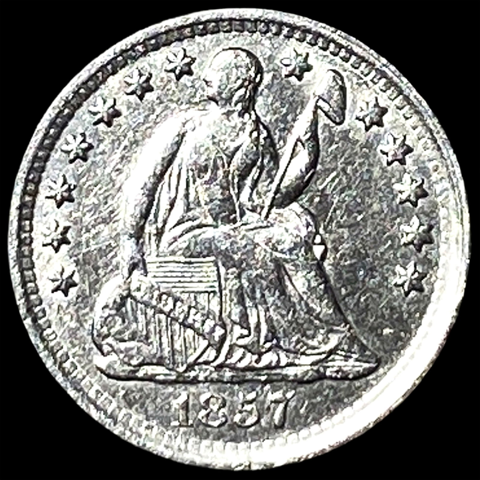 1857 Silver Half Dime UNCIRCULATED