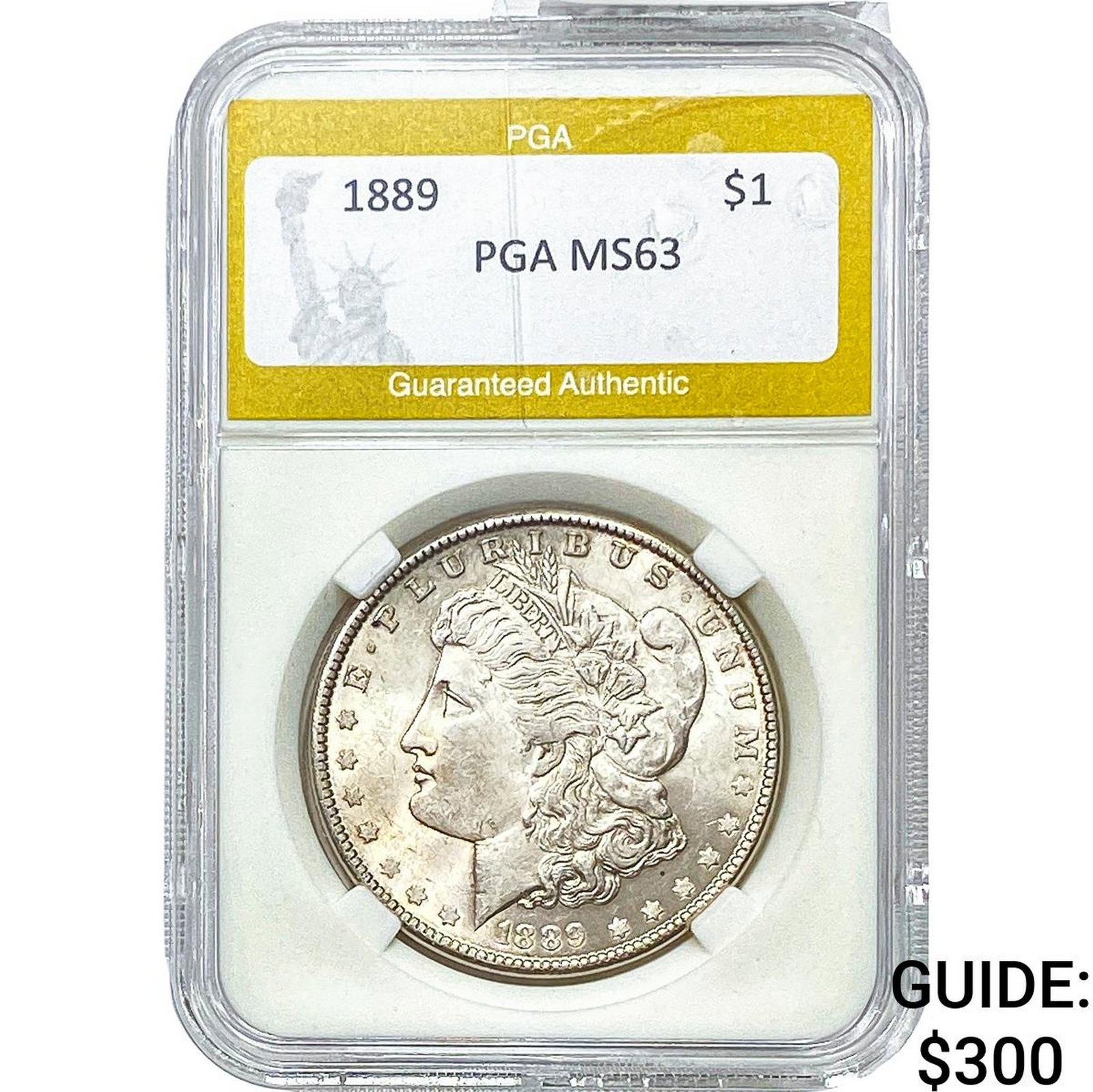1889 Morgan Silver Dollar PGA MS63: 1889 Morgan Silver Dollar PGA MS63