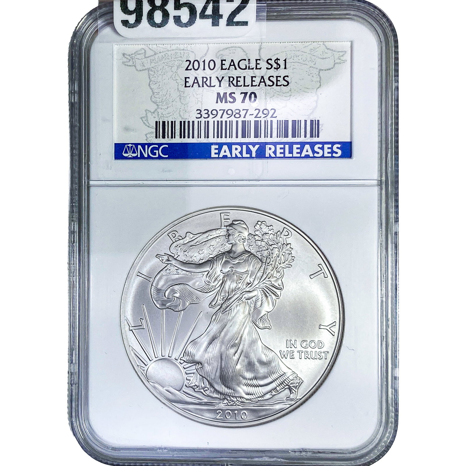 2010 Silver Eagle NGC MS70 (1 of 2)