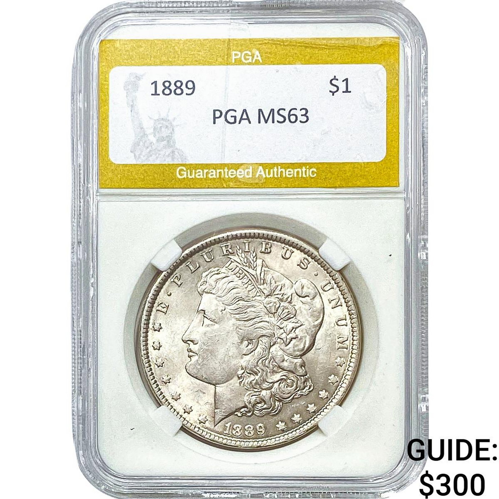 1889 Morgan Silver Dollar PGA MS63: 1889 Morgan Silver Dollar PGA MS63