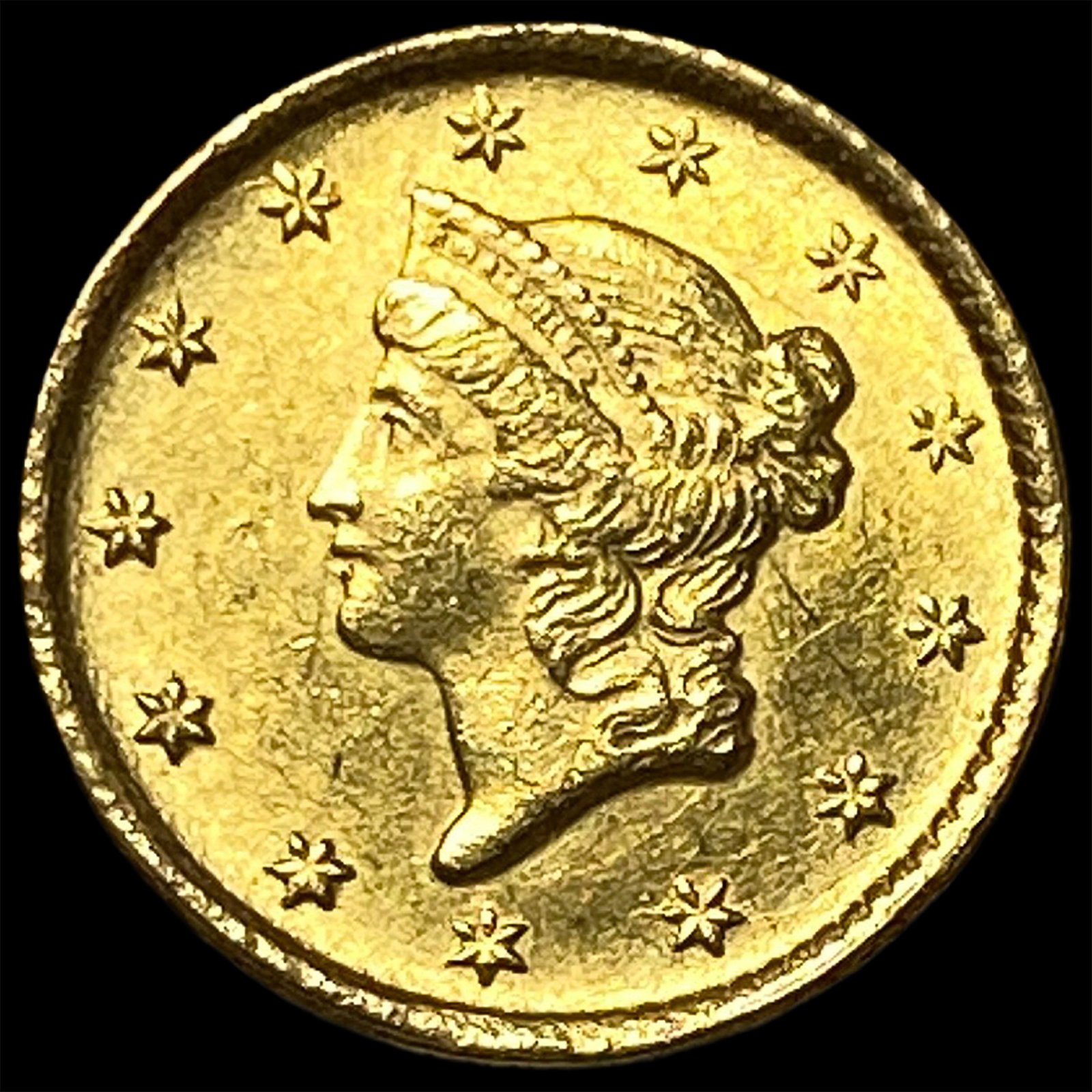 1853 Gold $1 Liberty Head Type 1 UNCIRCULATED: 1853 Gold $1 Liberty Head Type 1 UNCIRCULATED