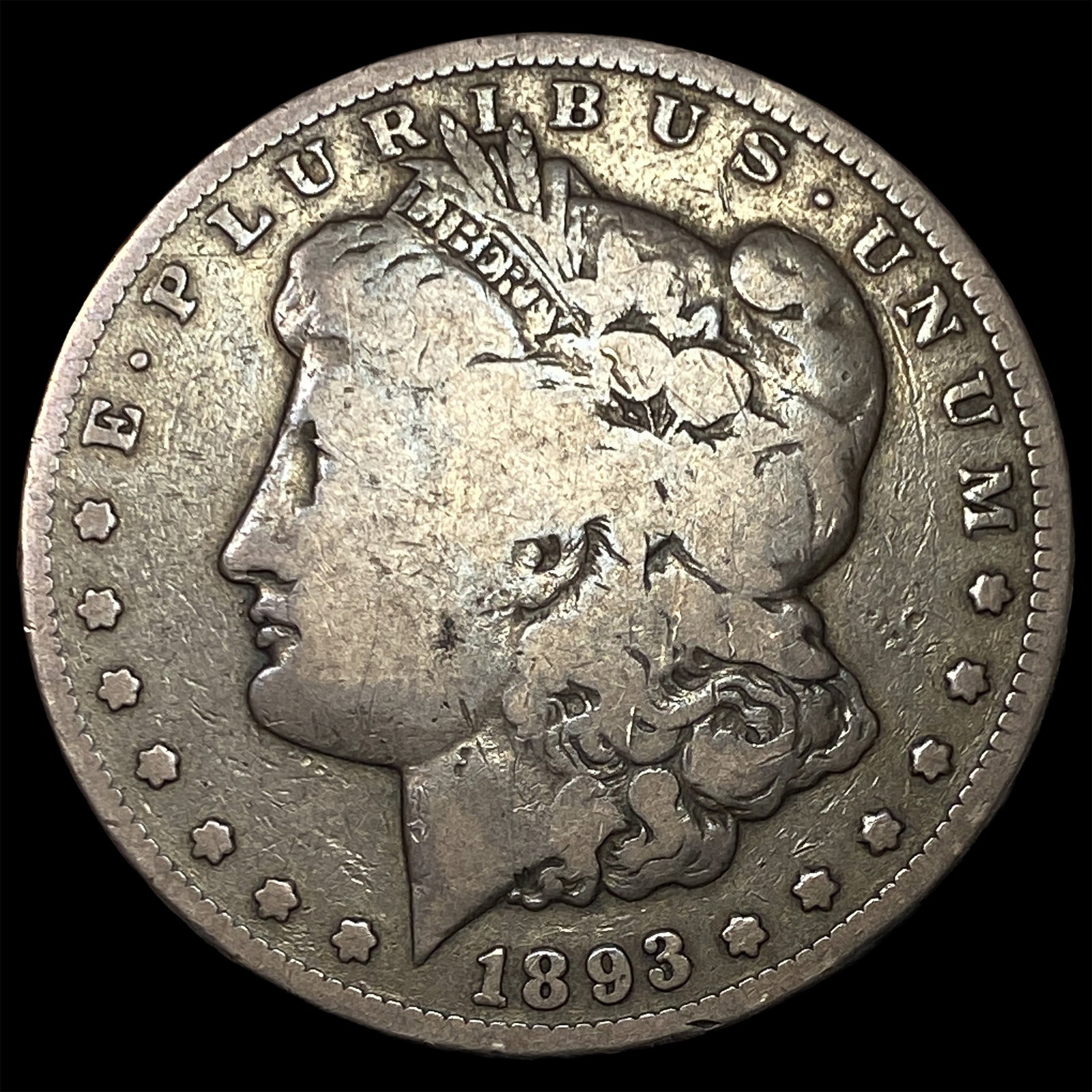 1893-CC Silver Morgan Dollar LIGHTLY CIRCULATED: 1893-CC Silver Morgan Dollar LIGHTLY CIRCULATED