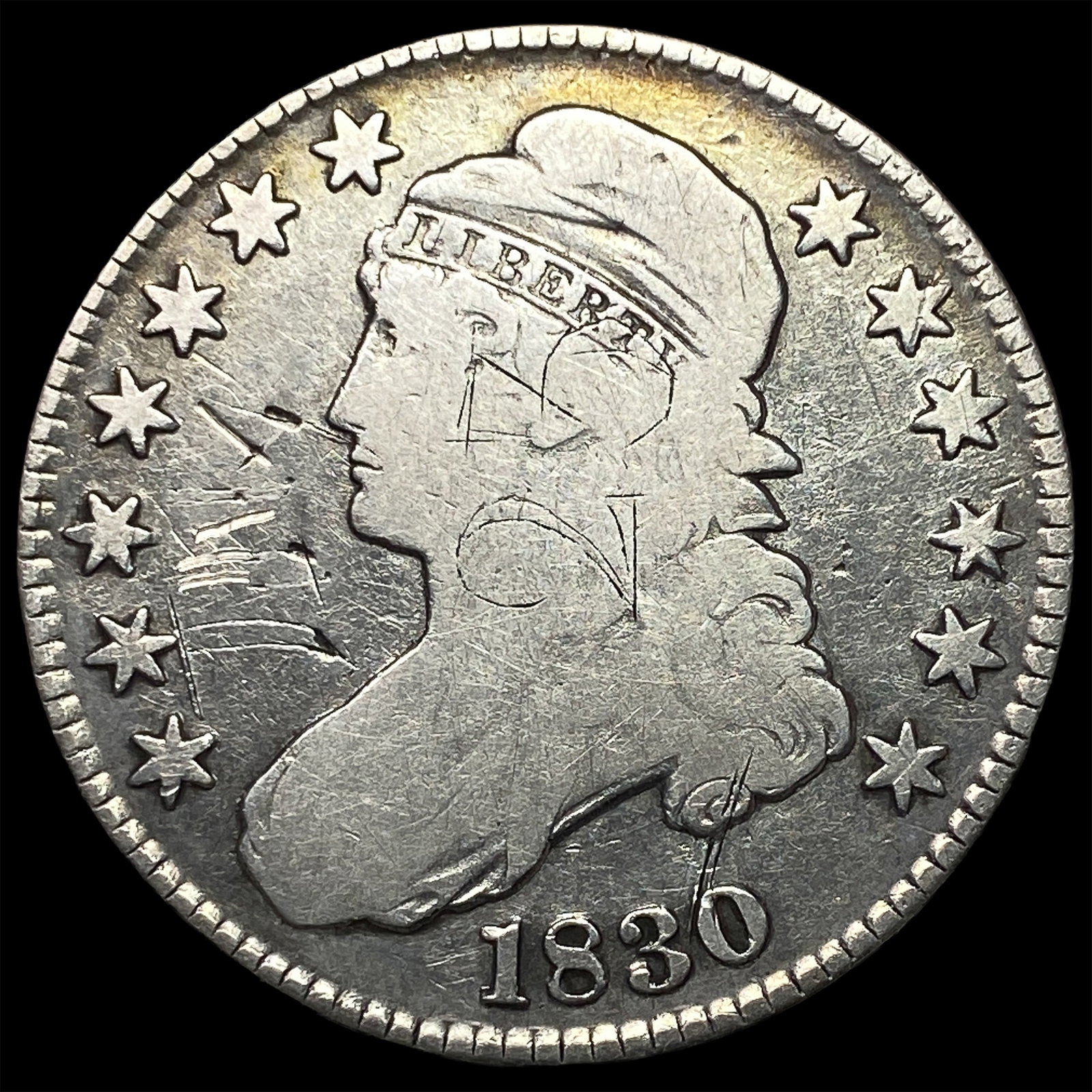 1830 Capped Bust Half Dollar LIGHTLY CIRCULATED: 1830 Capped Bust Half Dollar LIGHTLY CIRCULATED