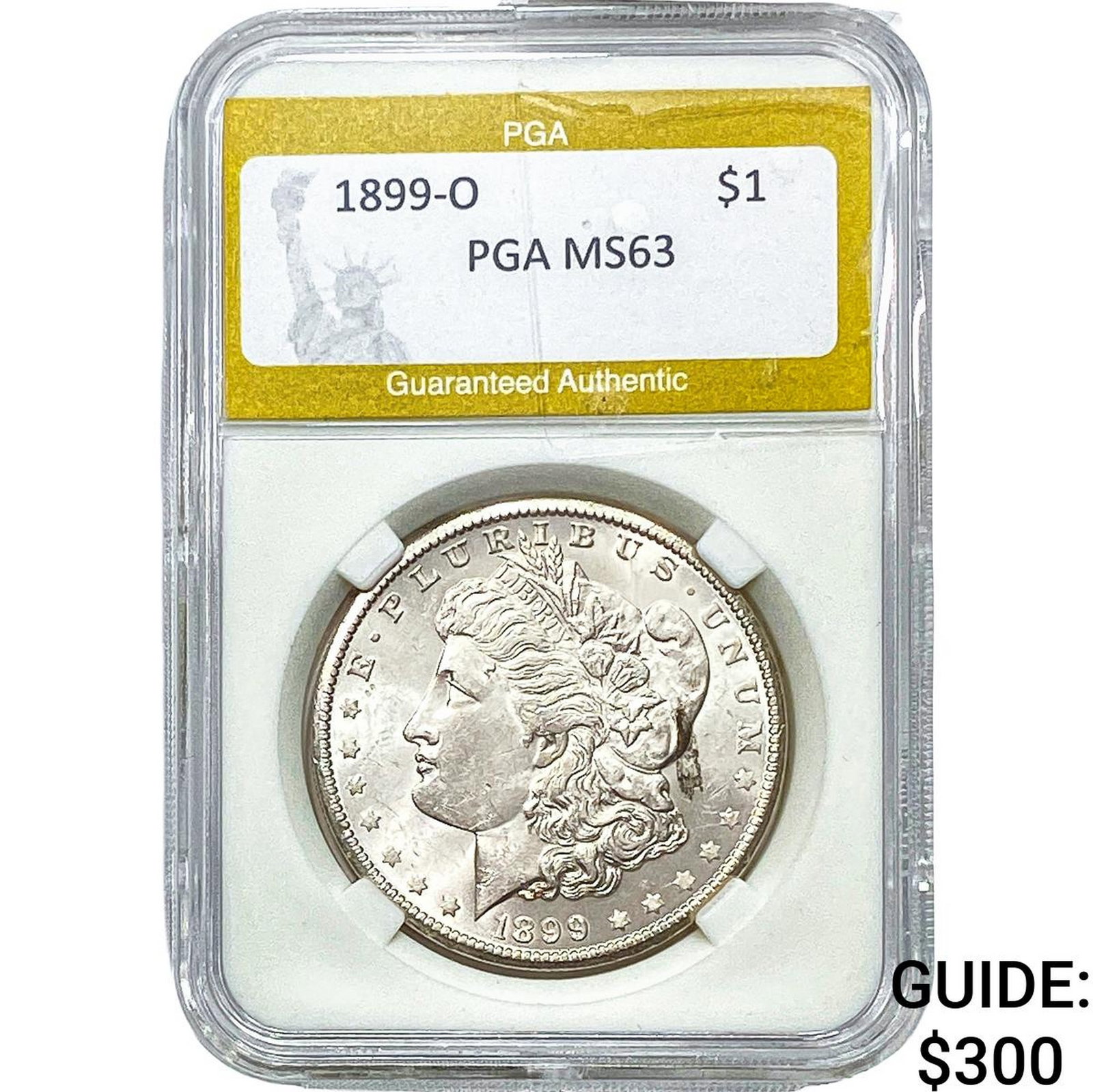 1899-O Morgan Silver Dollar PGA MS63: 1899-O Morgan Silver Dollar PGA MS63