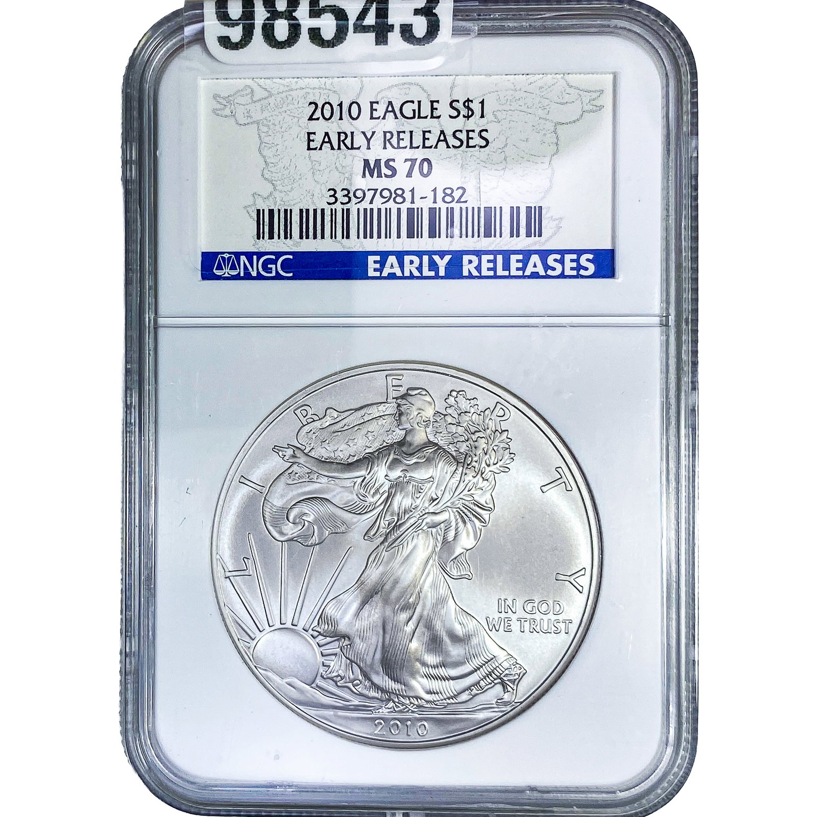 2010 Silver Eagle NGC MS70 (1 of 2)