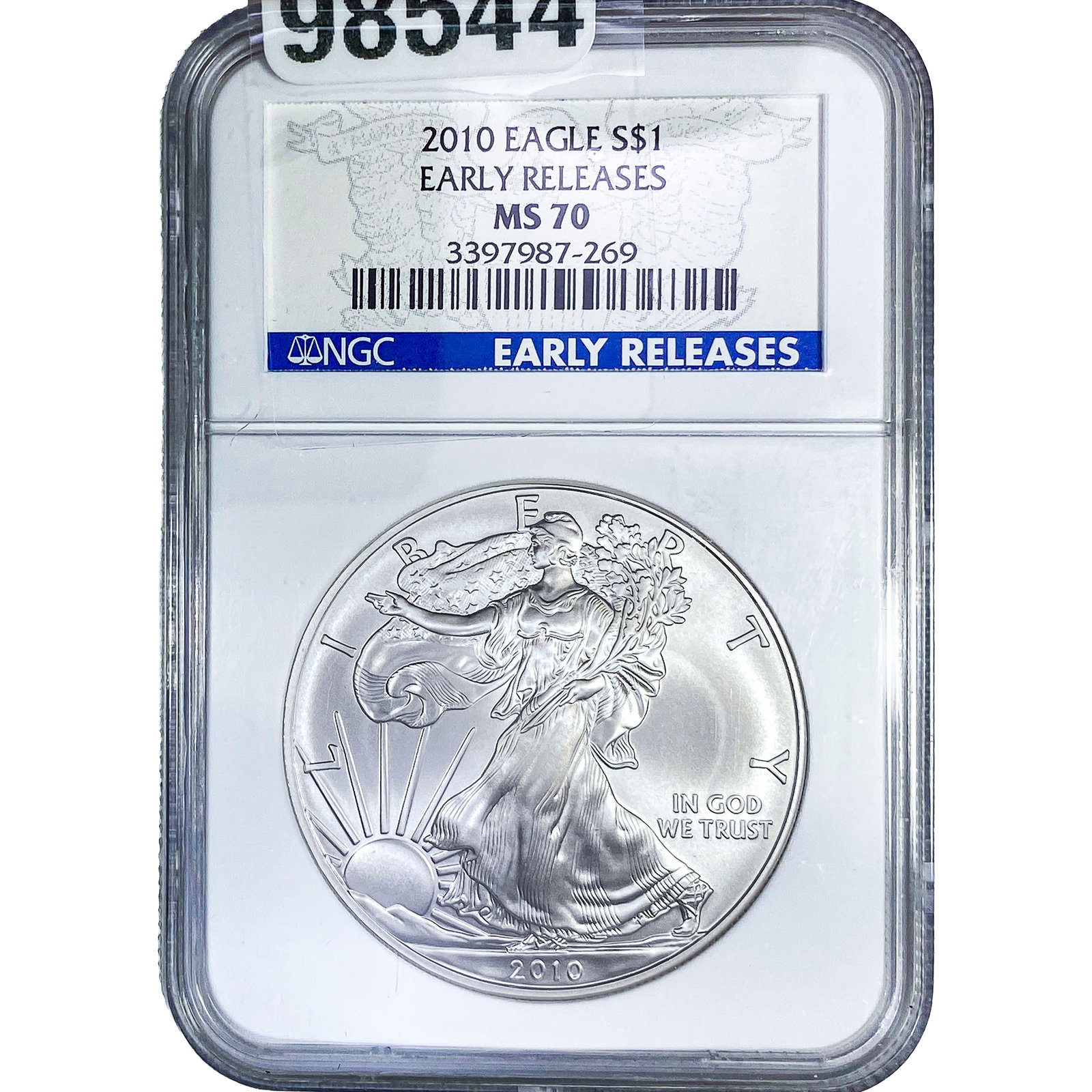 2010 Silver Eagle NGC MS70 (1 of 2)