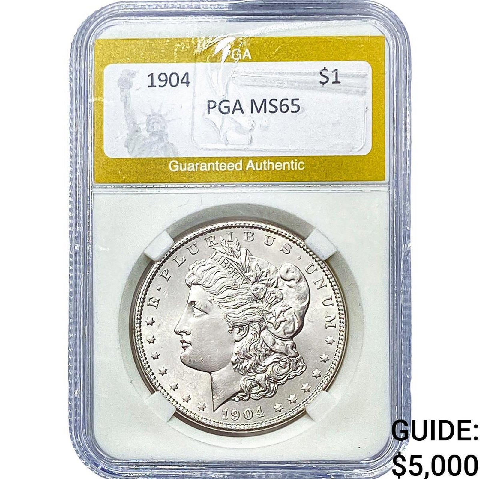 1904 Morgan Silver Dollar PGA MS65: 1904 Morgan Silver Dollar PGA MS65