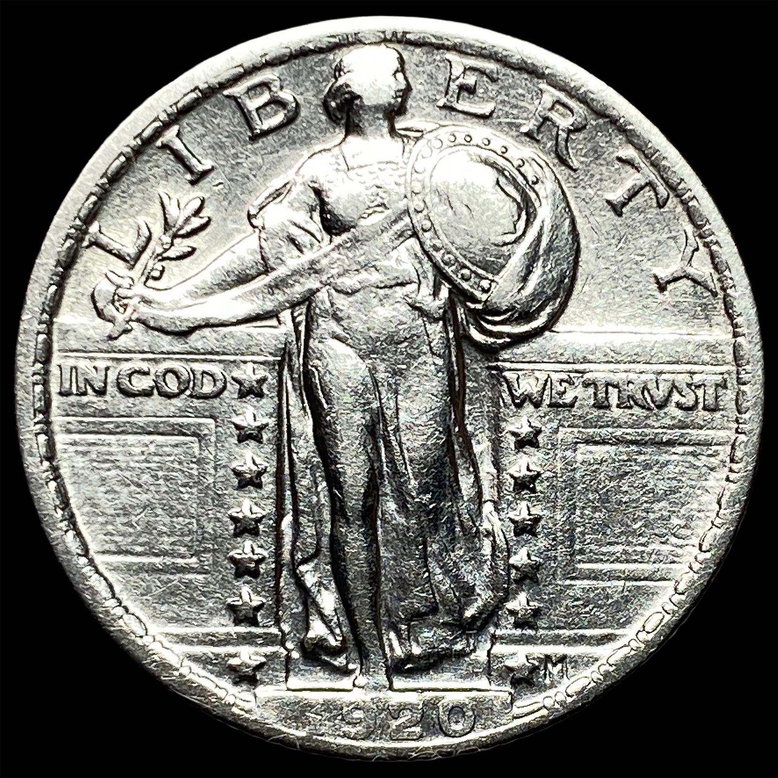 1920 Standing Liberty Quarter ABOUT UNCIRCULATED: 1920 Standing Liberty Quarter ABOUT UNCIRCULATED