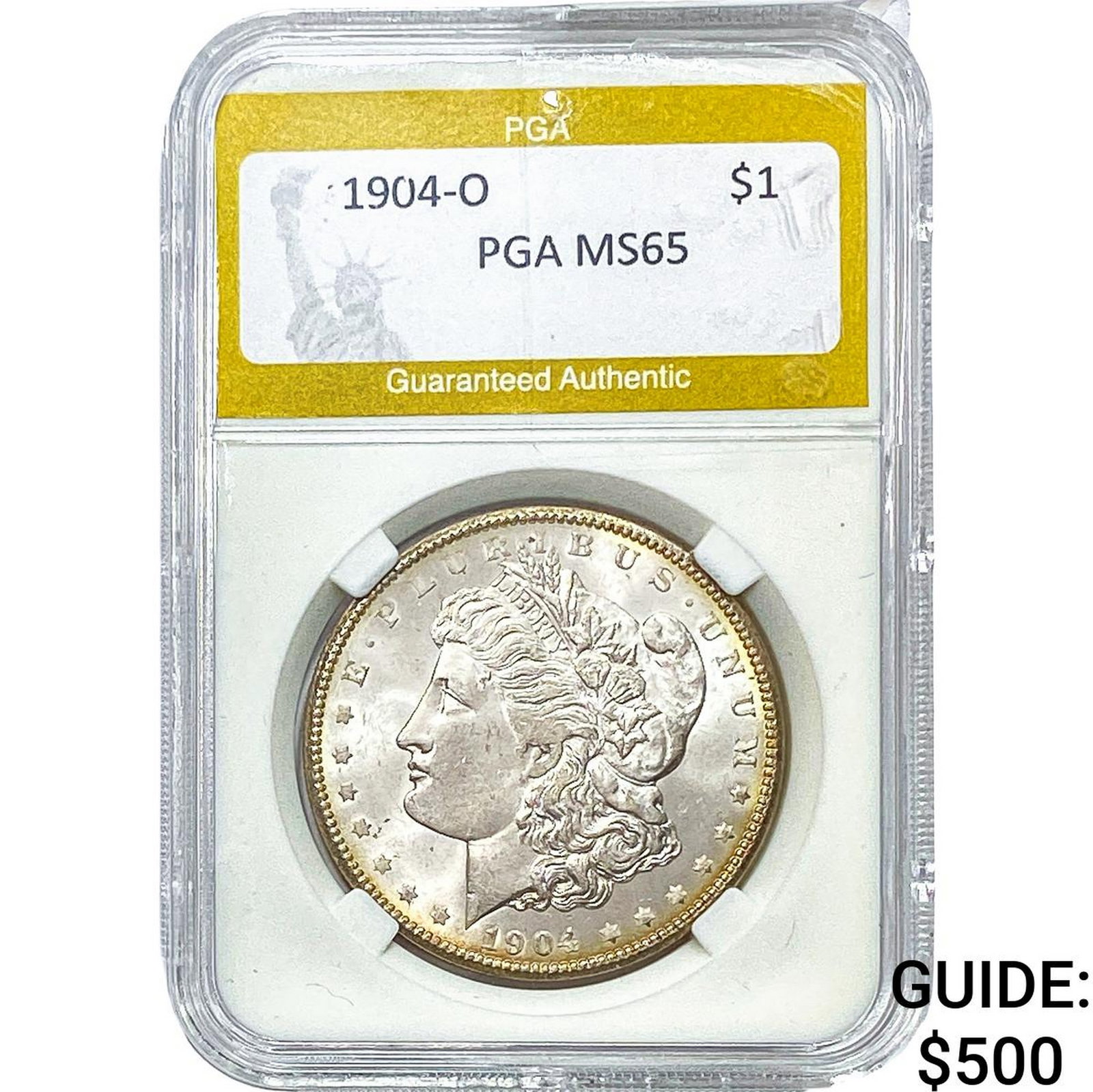 1904-O Morgan Silver Dollar PGA MS65: 1904-O Morgan Silver Dollar PGA MS65