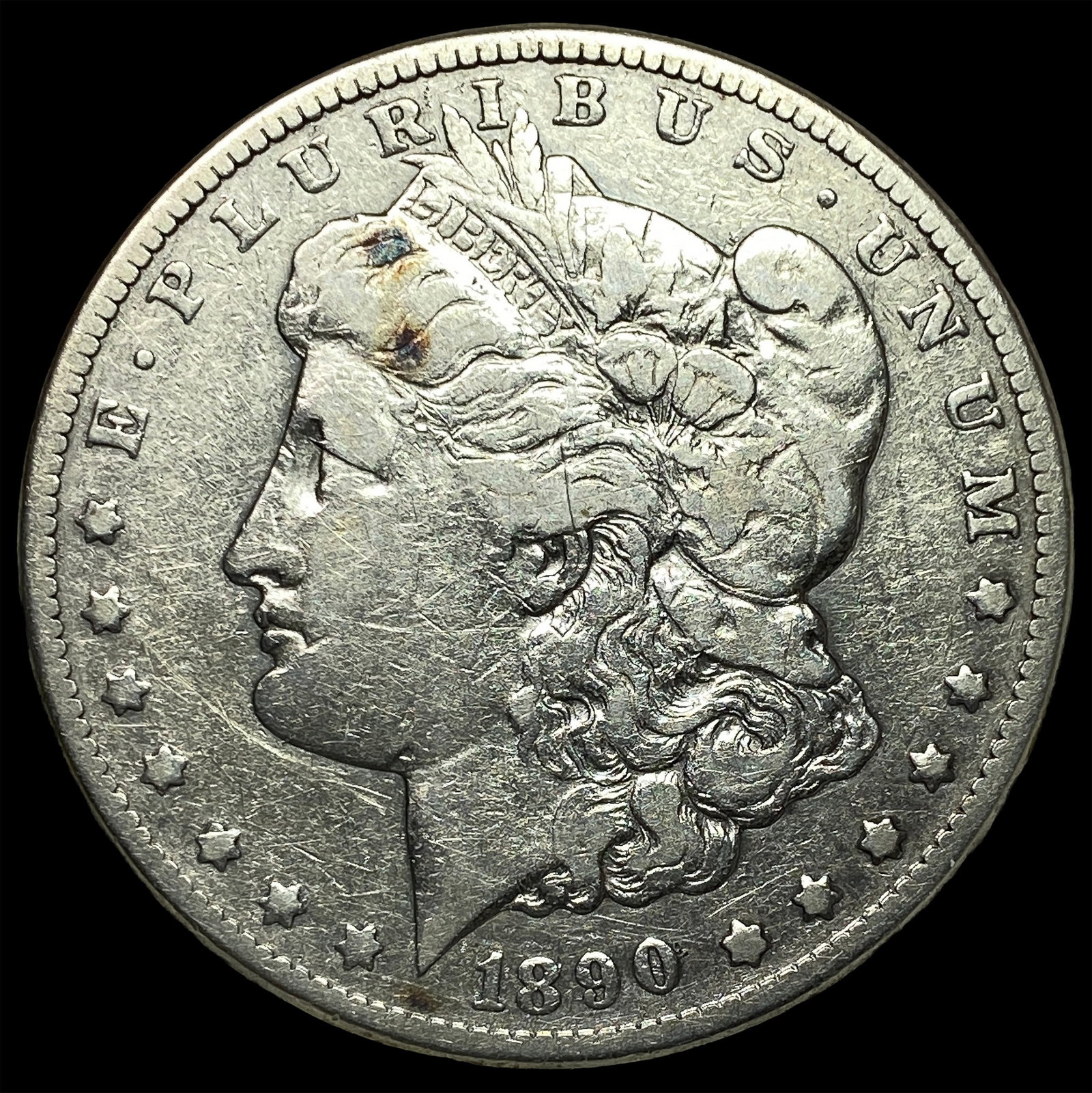 1890-CC Silver Morgan Dollar NEARLY UNCIRCULATED: 1890-CC Silver Morgan Dollar NEARLY UNCIRCULATED