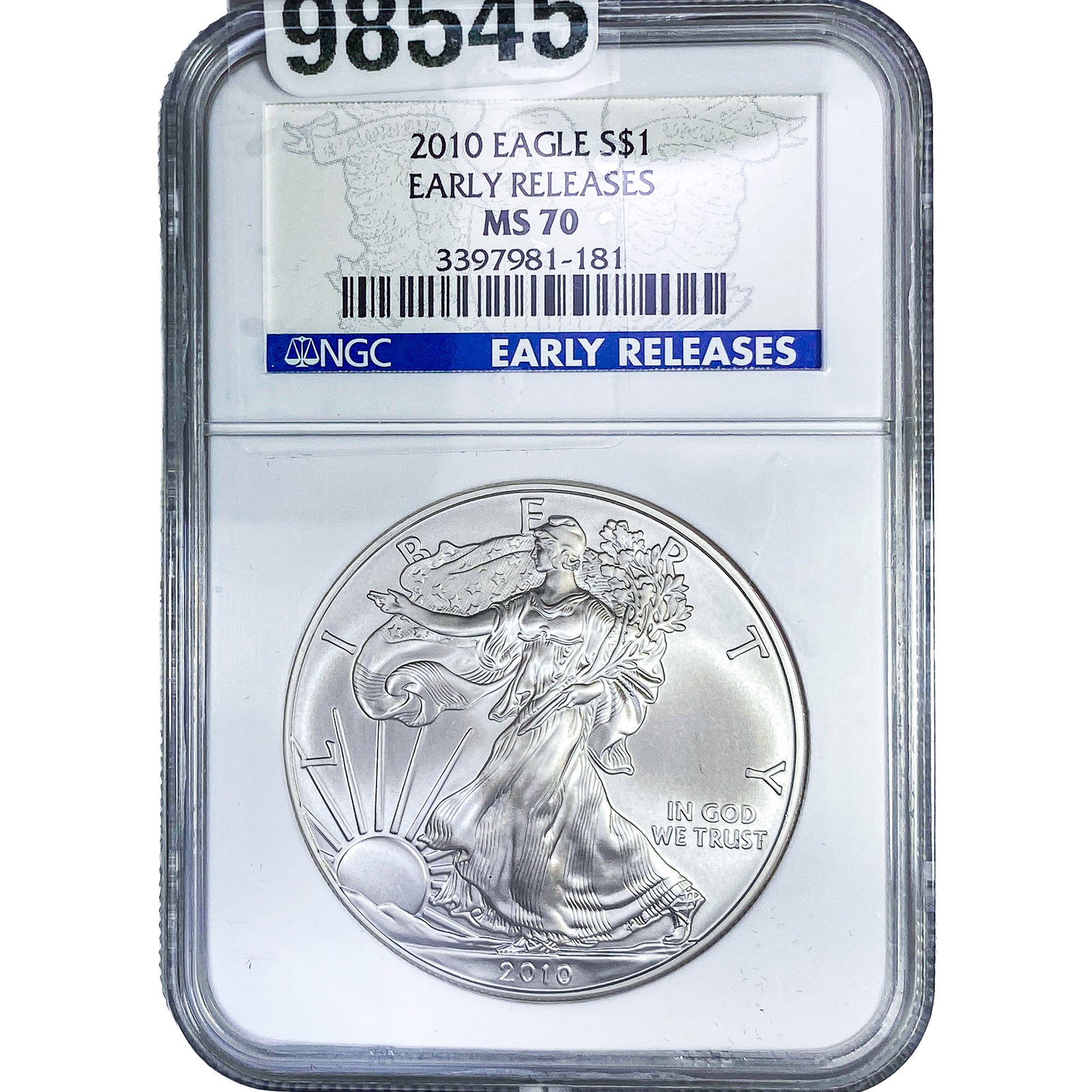 2010 Silver Eagle NGC MS70 (1 of 2)