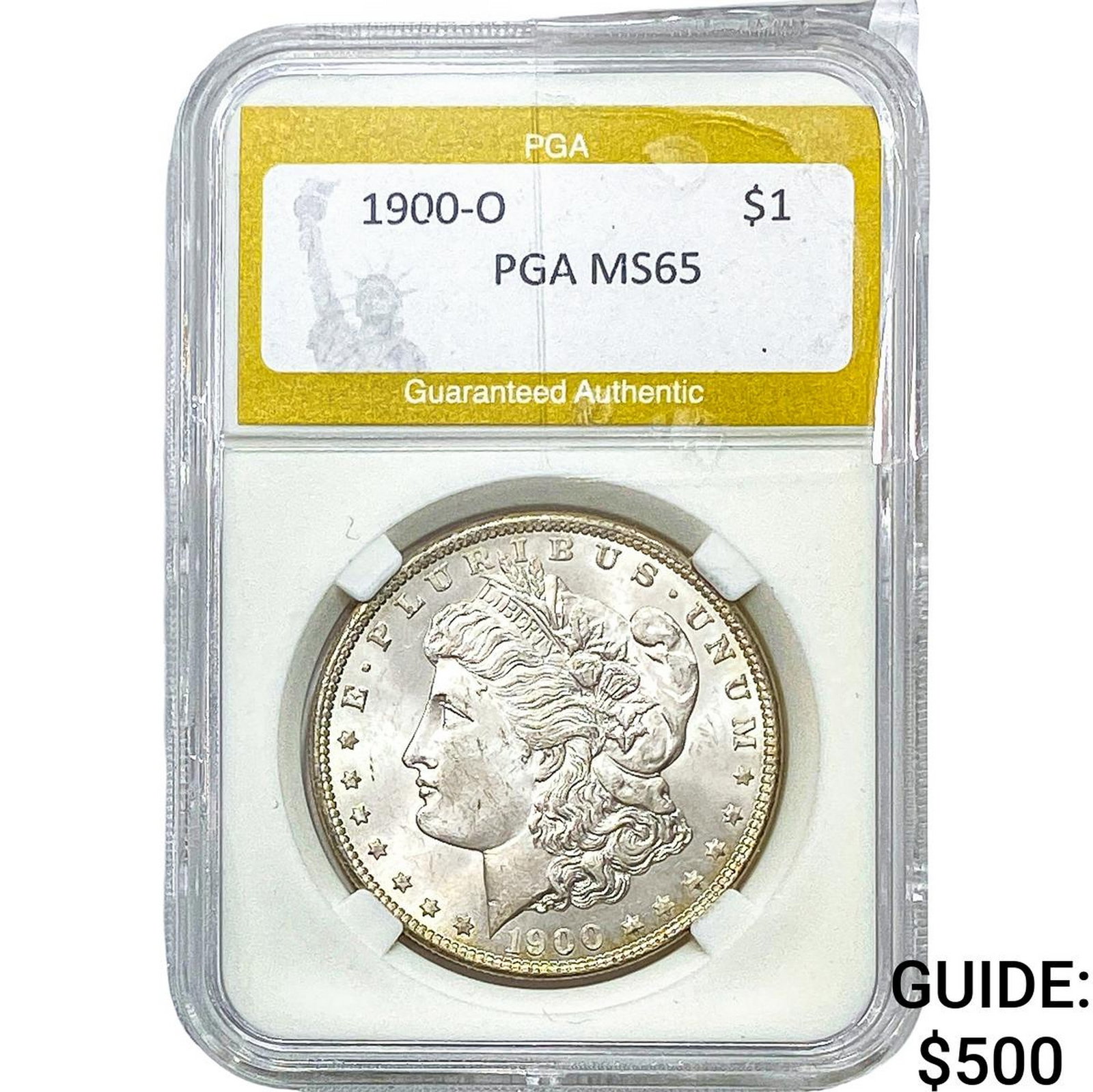 1900-O Morgan Silver Dollar PGA MS65: 1900-O Morgan Silver Dollar PGA MS65