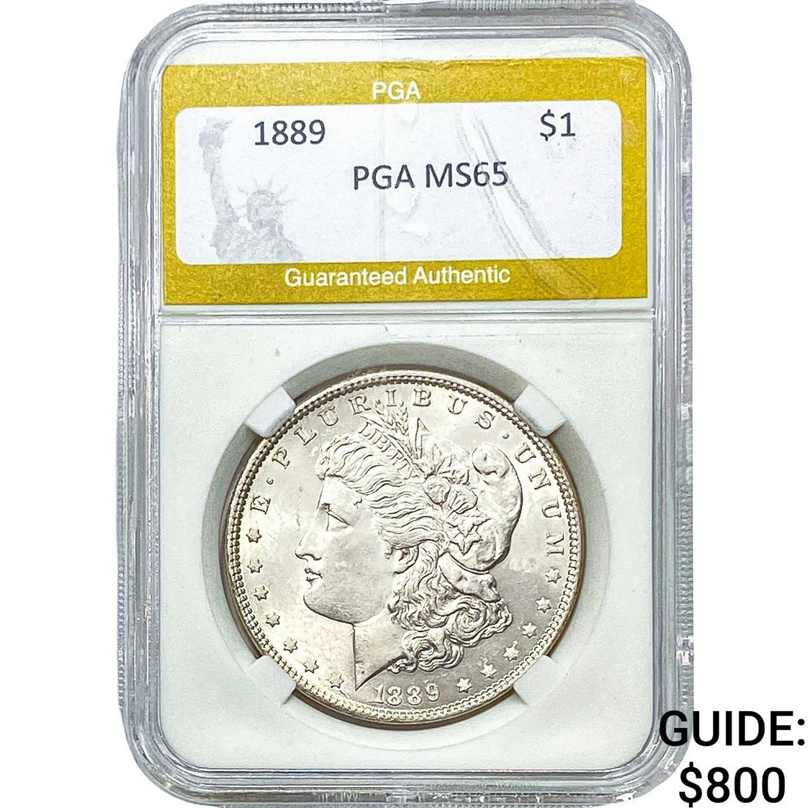 1889 Morgan Silver Dollar PGA MS65: 1889 Morgan Silver Dollar PGA MS65