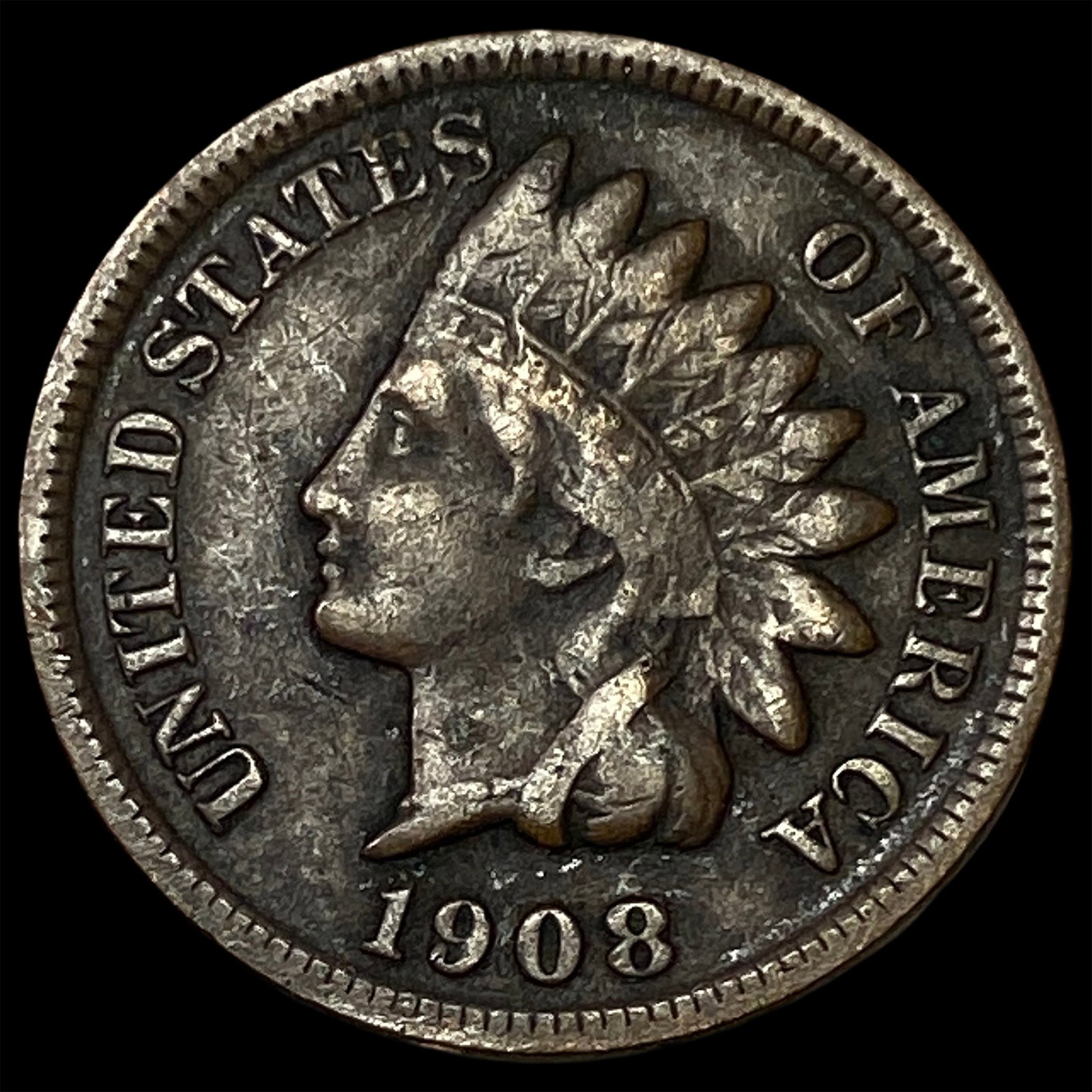 1908-S Indian Head Cent NEARLY UNCIRCULATED: 1908-S Indian Head Cent NEARLY UNCIRCULATED