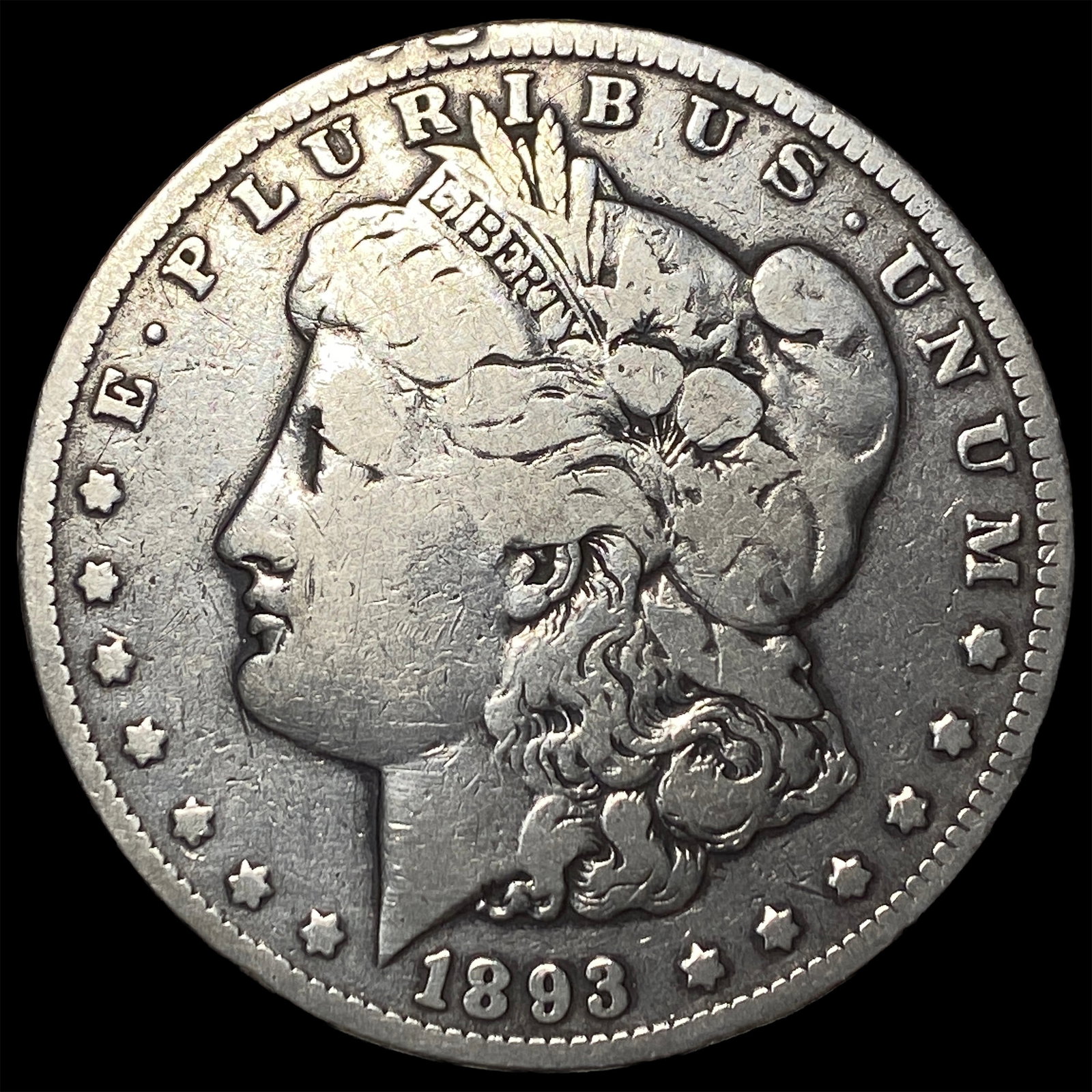 1893 Silver Morgan Dollar LIGHTLY CIRCULATED: 1893 Silver Morgan Dollar LIGHTLY CIRCULATED