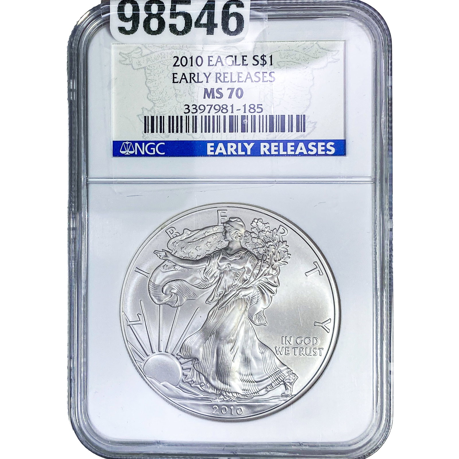 2010 Silver Eagle NGC MS70 (1 of 2)