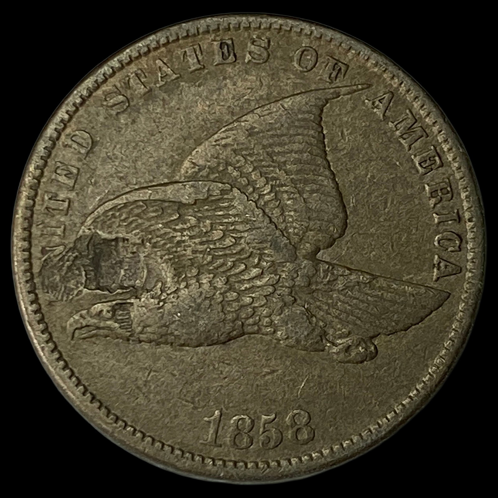 1858 Copper-Nickel Flying Eagle Cent HIGH GRADE: 1858 Copper-Nickel Flying Eagle Cent HIGH GRADE