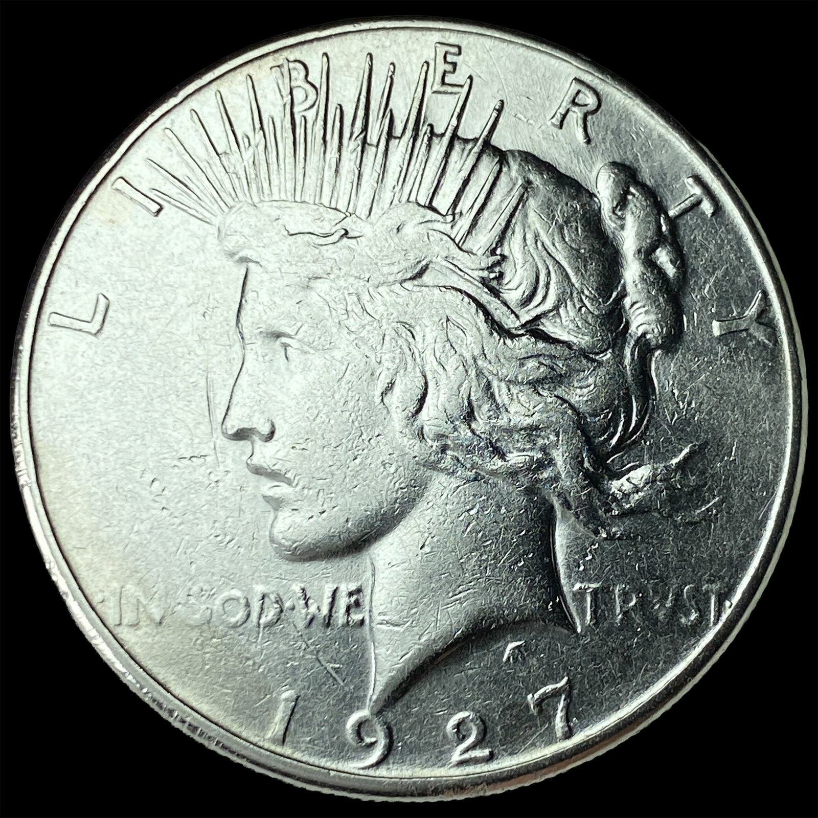1927-S Silver Peace Dollar CLOSELY UNCIRCULATED: 1927-S Silver Peace Dollar CLOSELY UNCIRCULATED